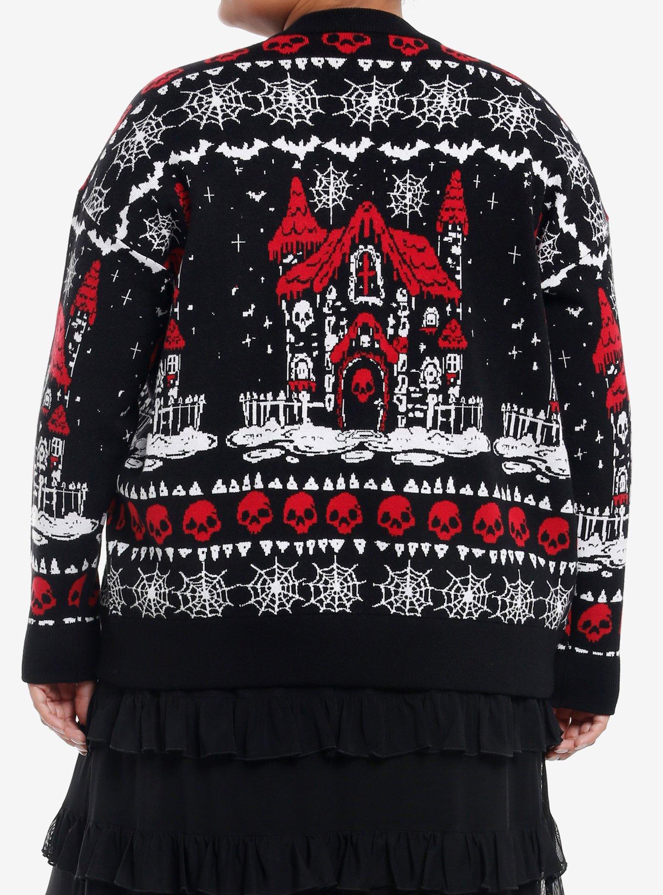 Social Collision Haunted Gingerbread House Girls Cardigan Plus Size, , hi-res