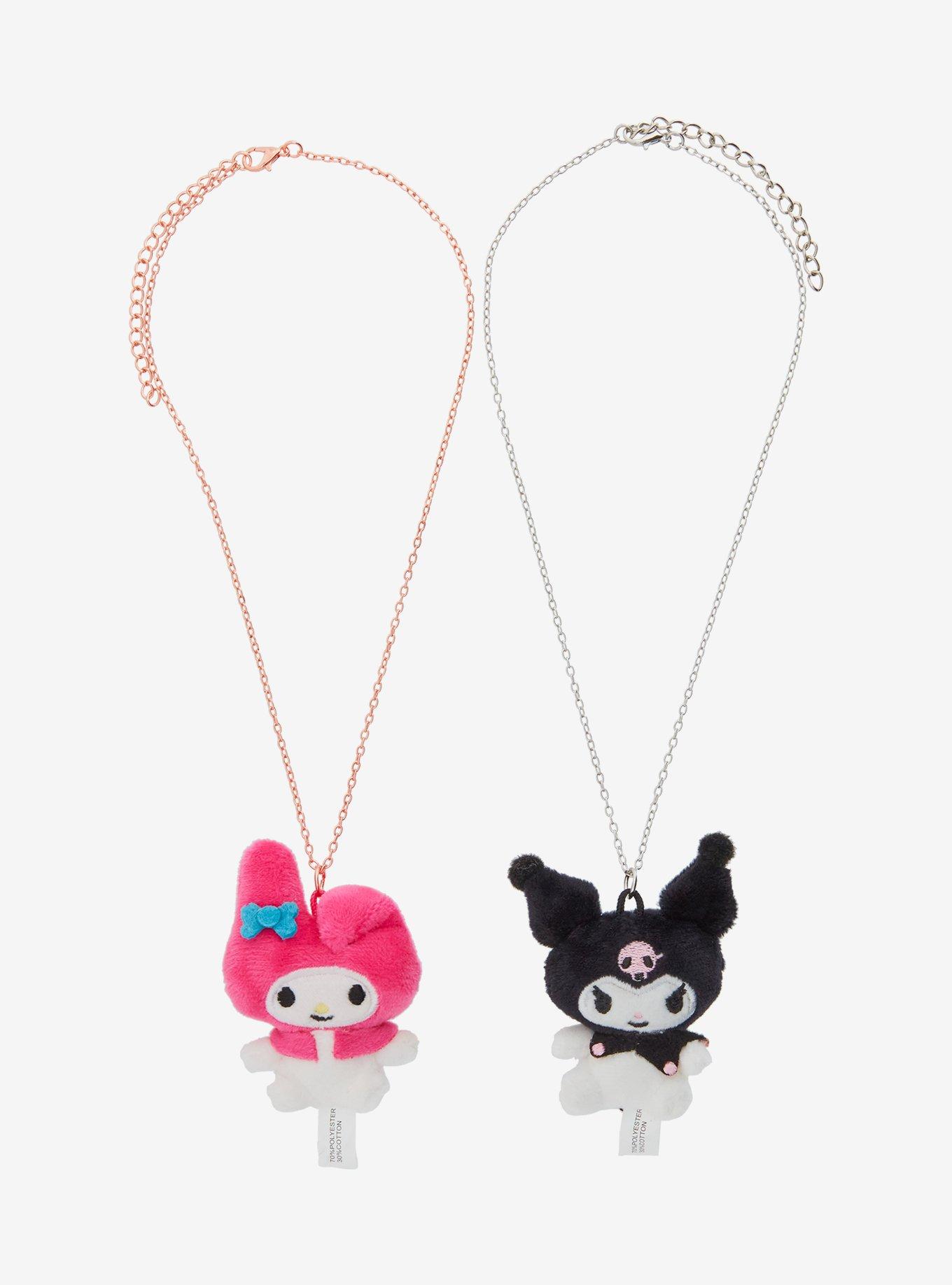 My Melody & Kuromi Plush Best Friend Necklace Set, , hi-res