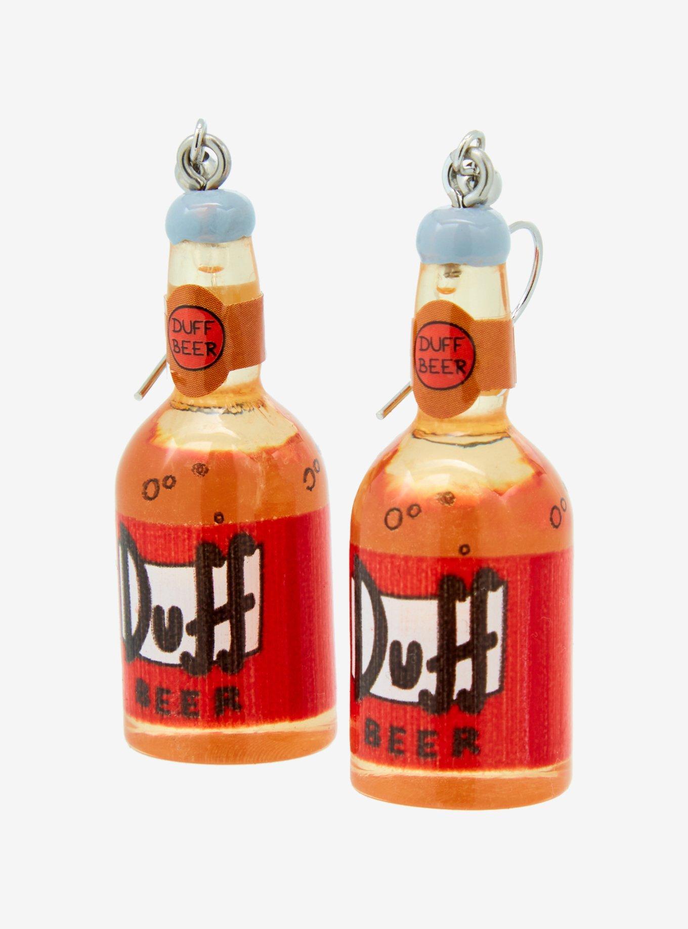 The Simpsons Duff Beer Bottle Drop Earrings, , alternate