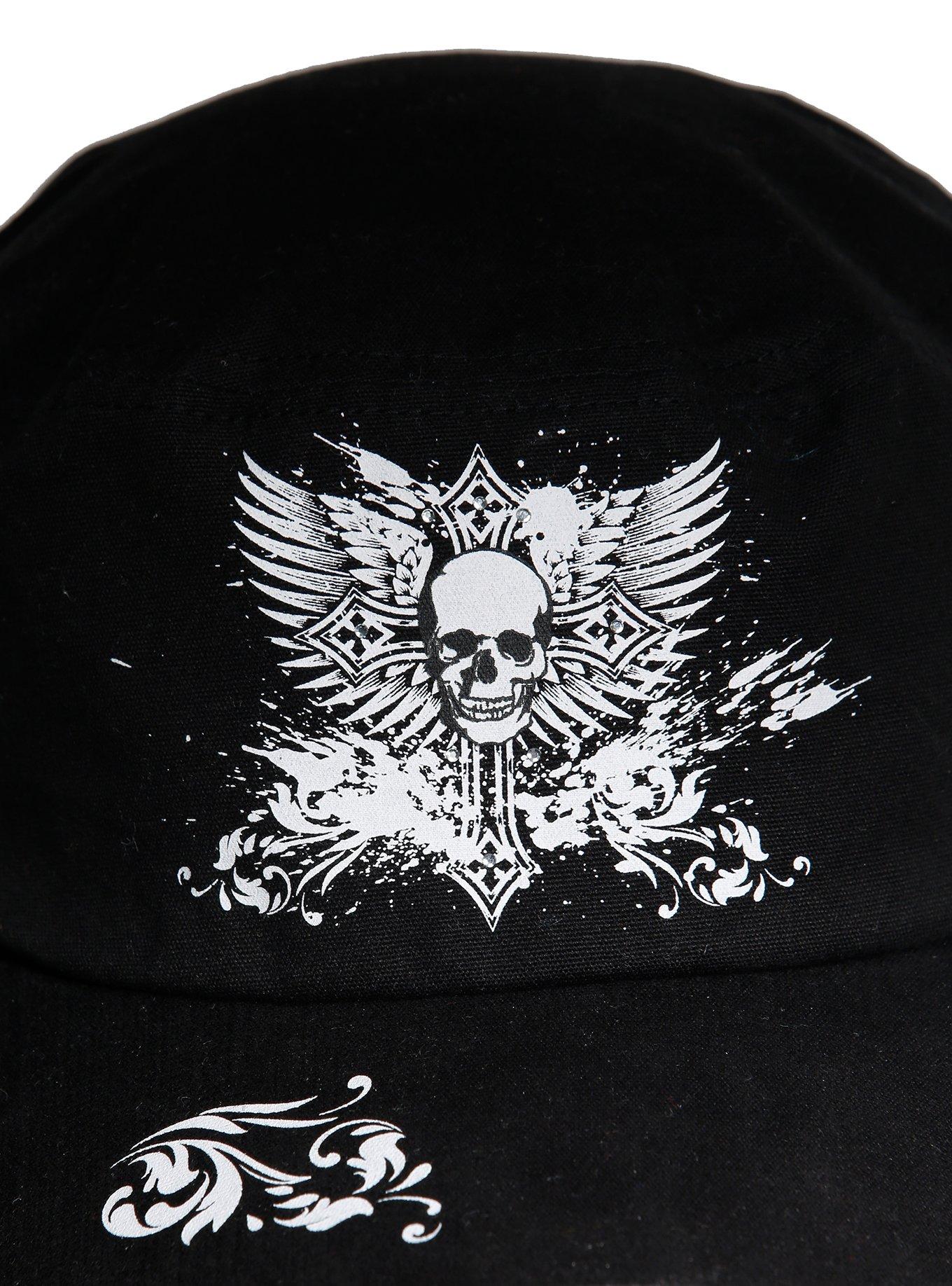 Grunge Skull Cross Cadet Hat, , hi-res