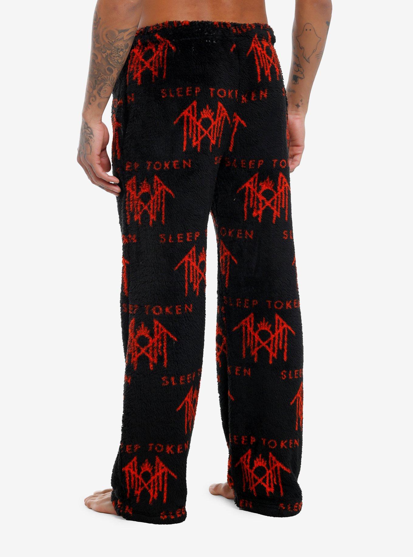 Sleep Token Logo Fuzzy Pajama Pants, , hi-res