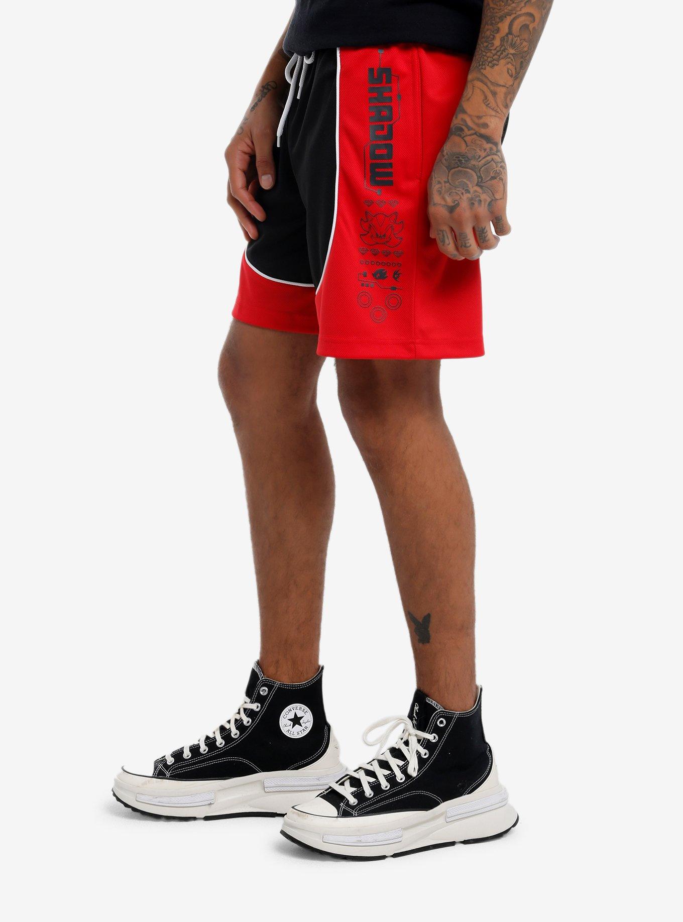 Sonic The Hedgehog Shadow Color-Block Basketball Shorts, BLACK, alternate