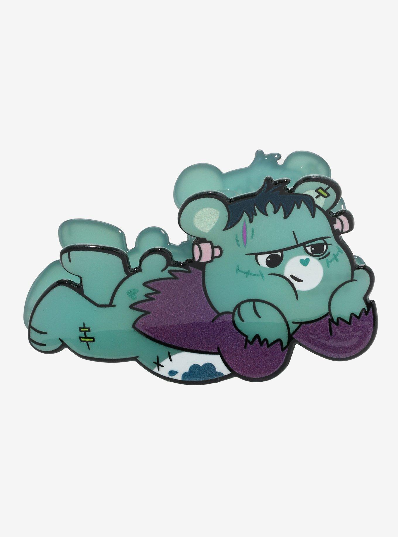 Care Bears X Universal Monsters Grumpy Bear As Frankenstein Glow-In-The-Dark Claw Hair Clip, , hi-res