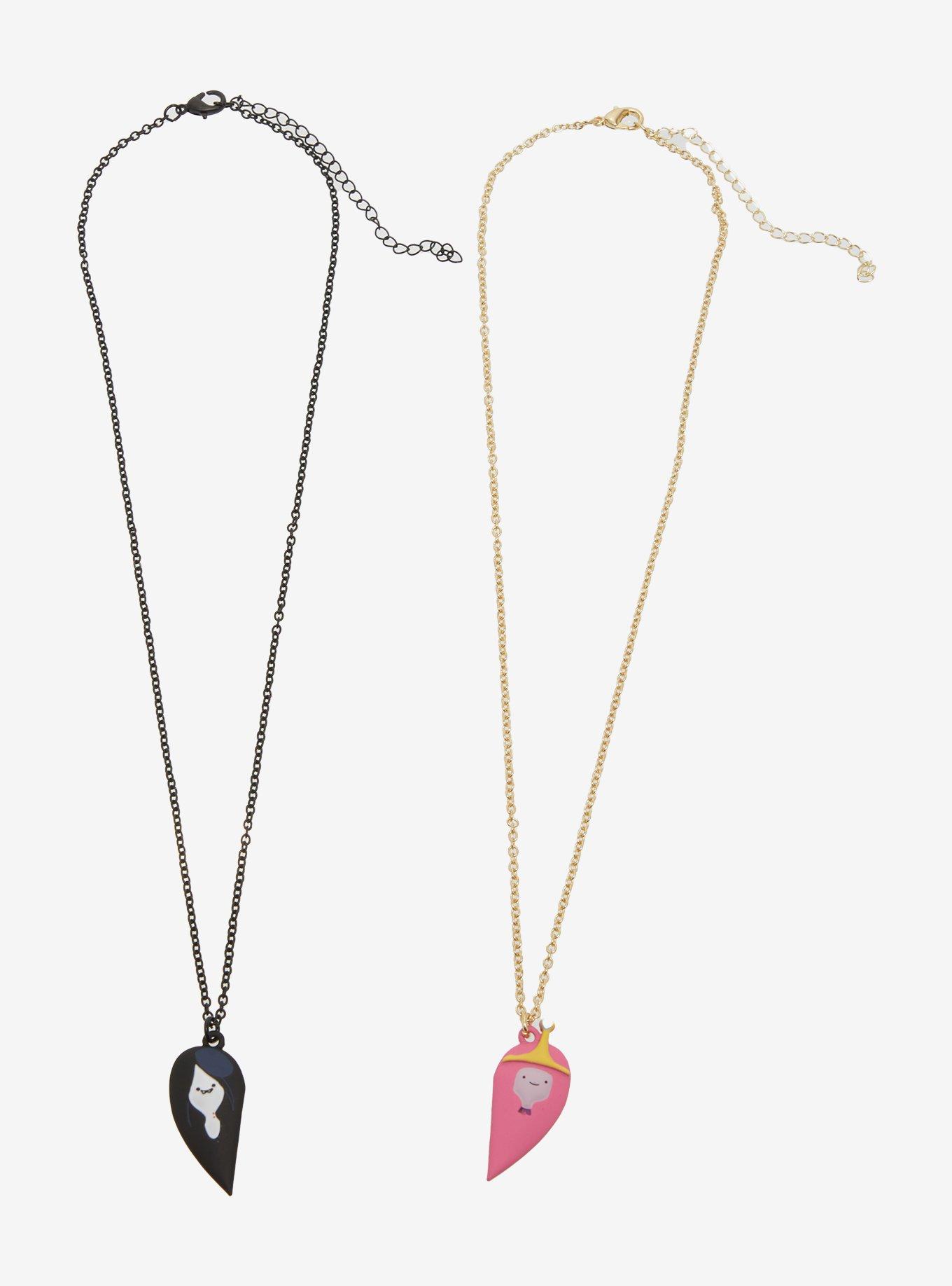 Adventure Time Princess Bubblegum & Marceline Best Friend Necklace Set, , hi-res