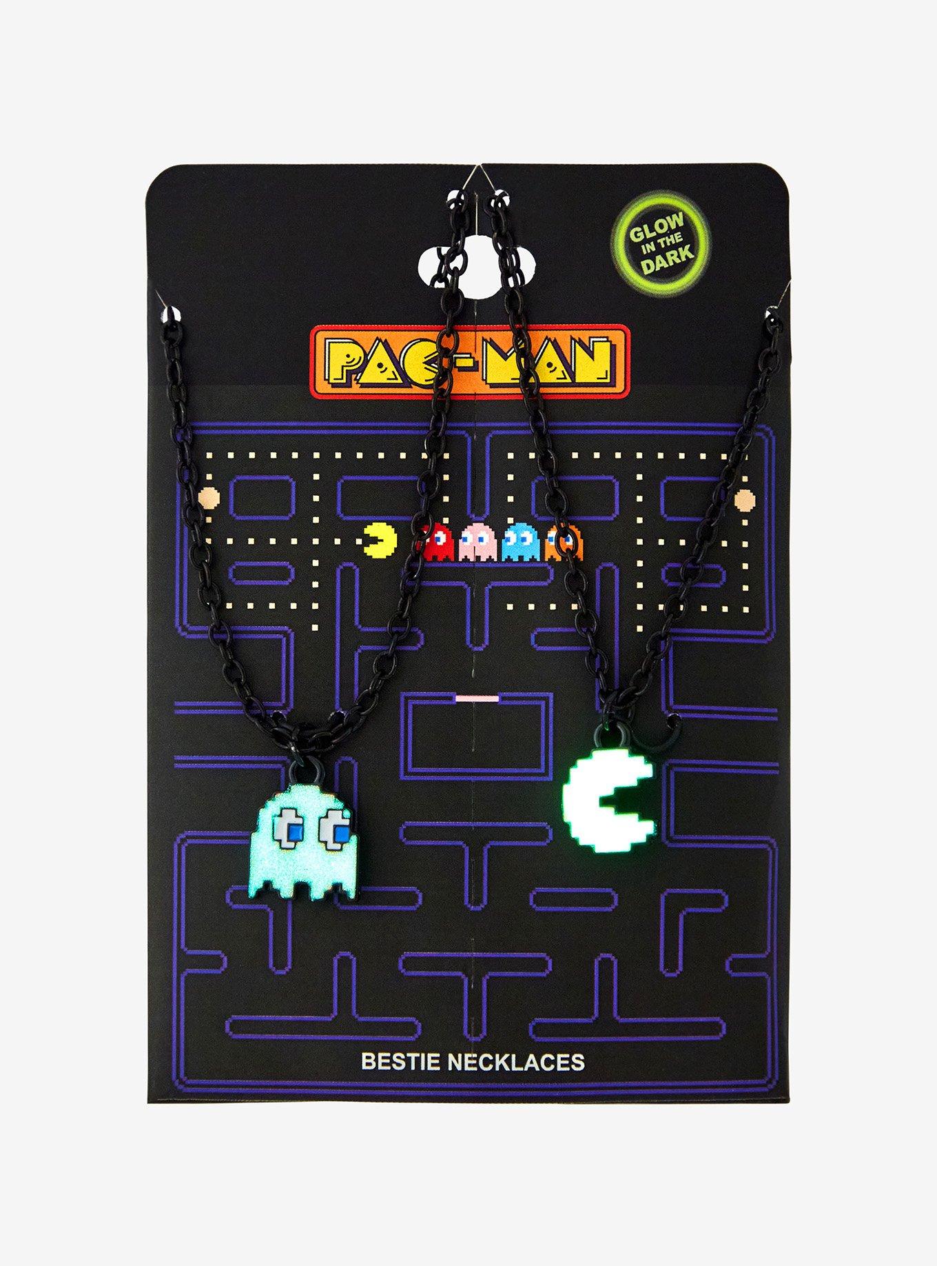 Pac-Man Ghost & Pac-Man Glow-In-The-Dark Best Friend Necklace Set, , alternate