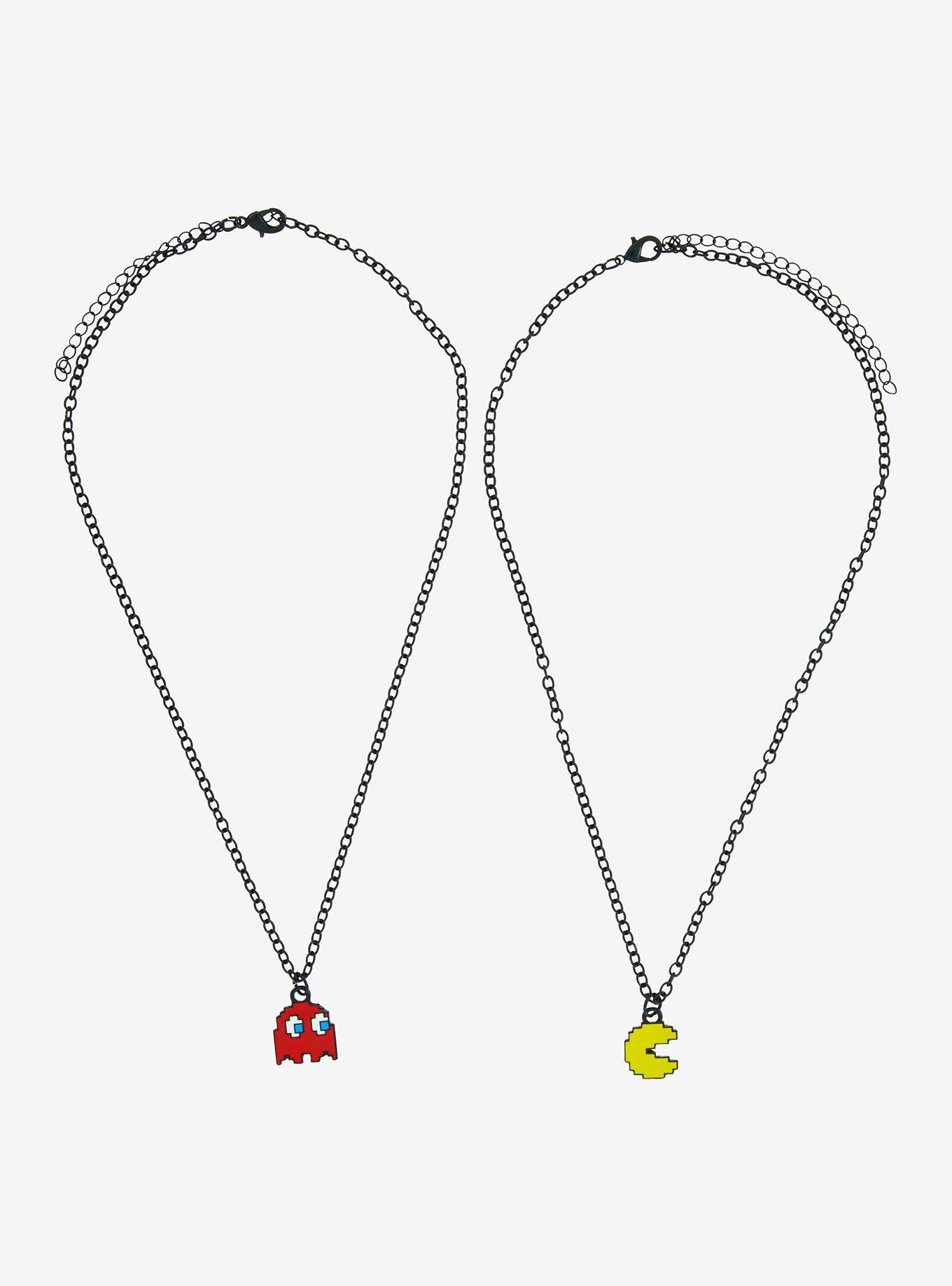 Pac-Man Ghost & Pac-Man Glow-In-The-Dark Best Friend Necklace Set, , alternate