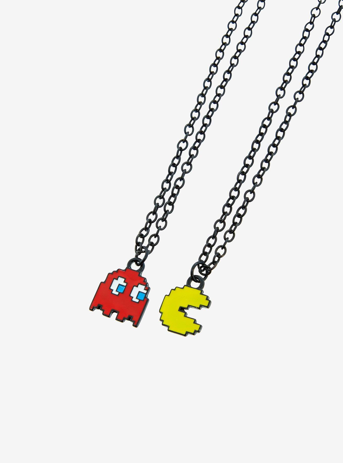 Pac-Man Ghost & Pac-Man Glow-In-The-Dark Best Friend Necklace Set, , alternate