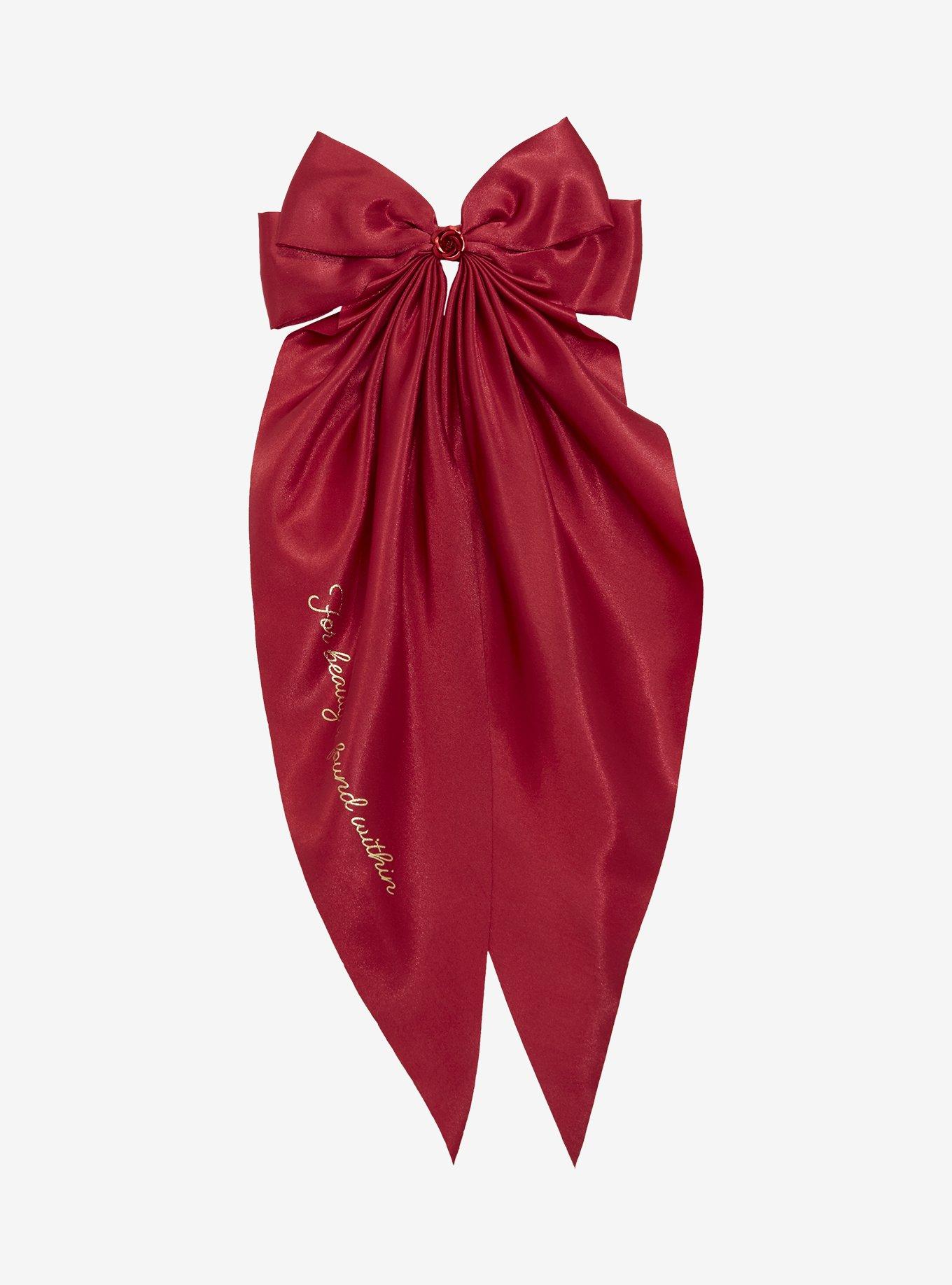 Disney Beauty And The Beast Rose Hair Bow, , hi-res