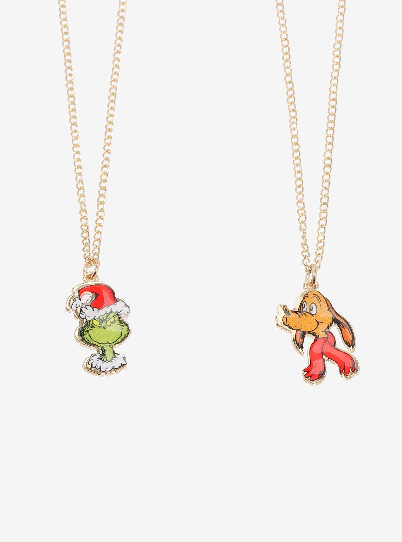 Dr. Seuss How The Grinch Stole Christmas Grinch & Max Best Friend Necklace Set, , alternate