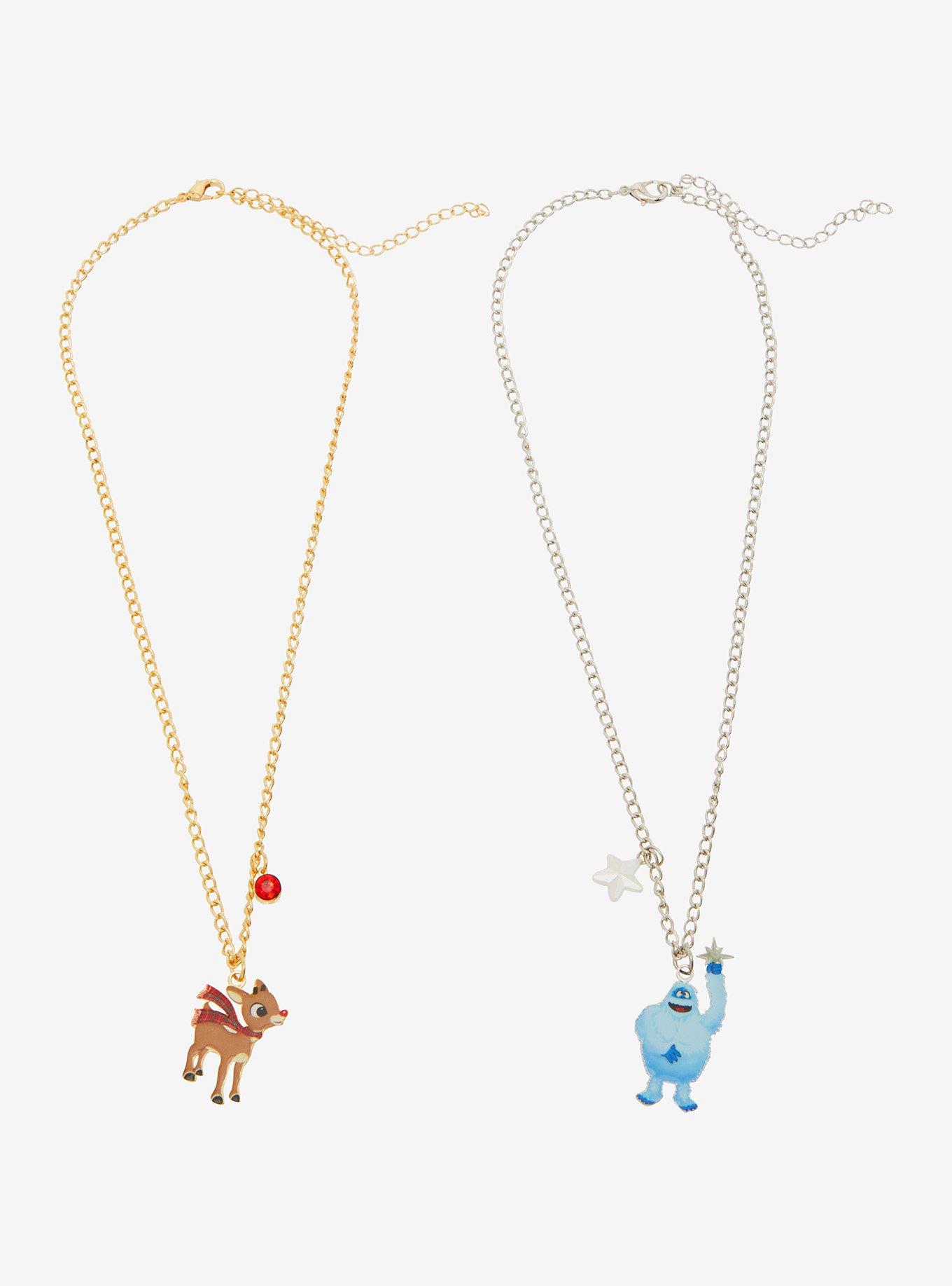 Rudolph The Red-Nosed Reindeer Rudolph & Bumble Best Friend Necklace Set, , alternate