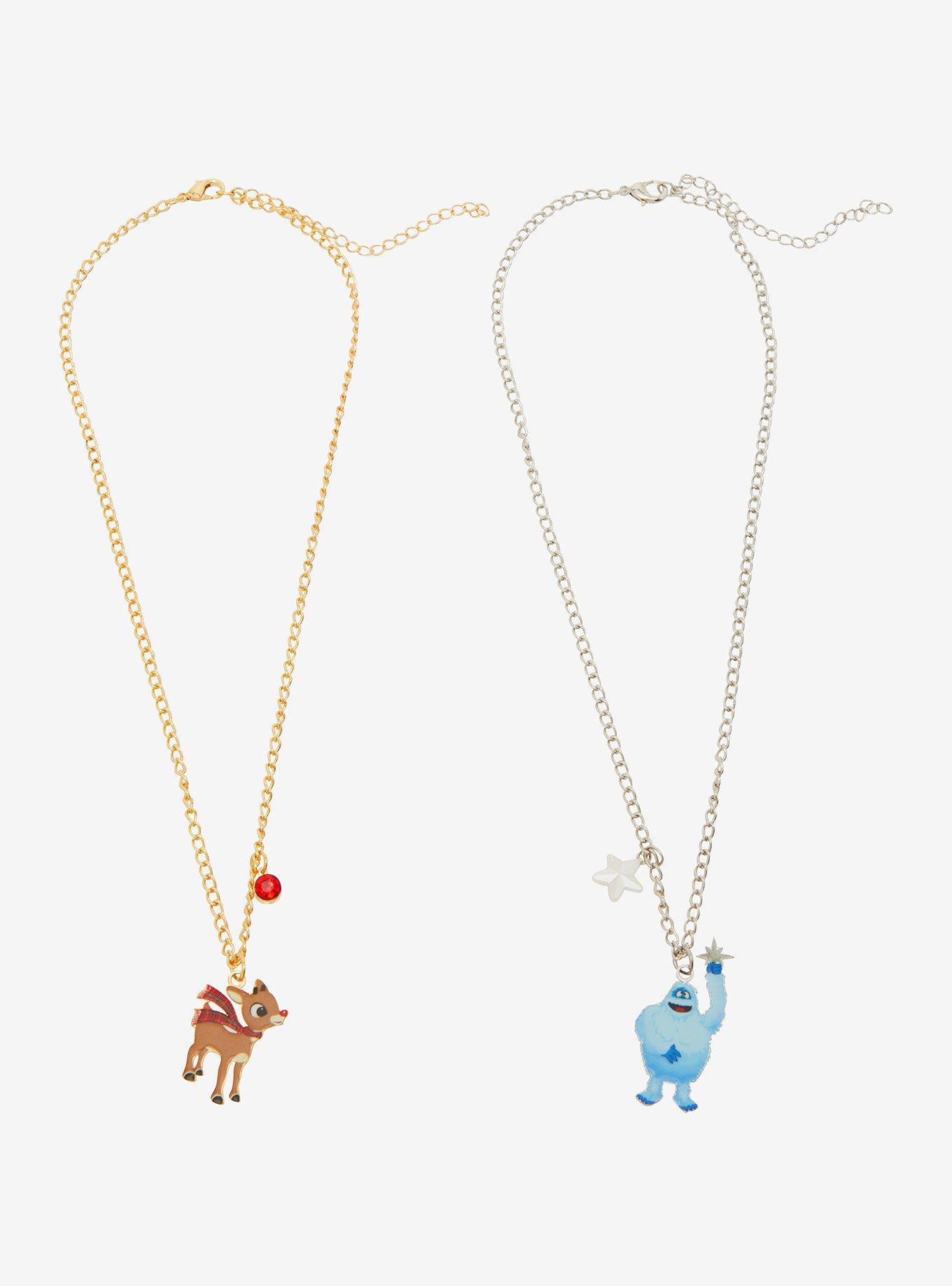 Rudolph The Red-Nosed Reindeer Rudolph & Bumble Best Friend Necklace Set, , hi-res