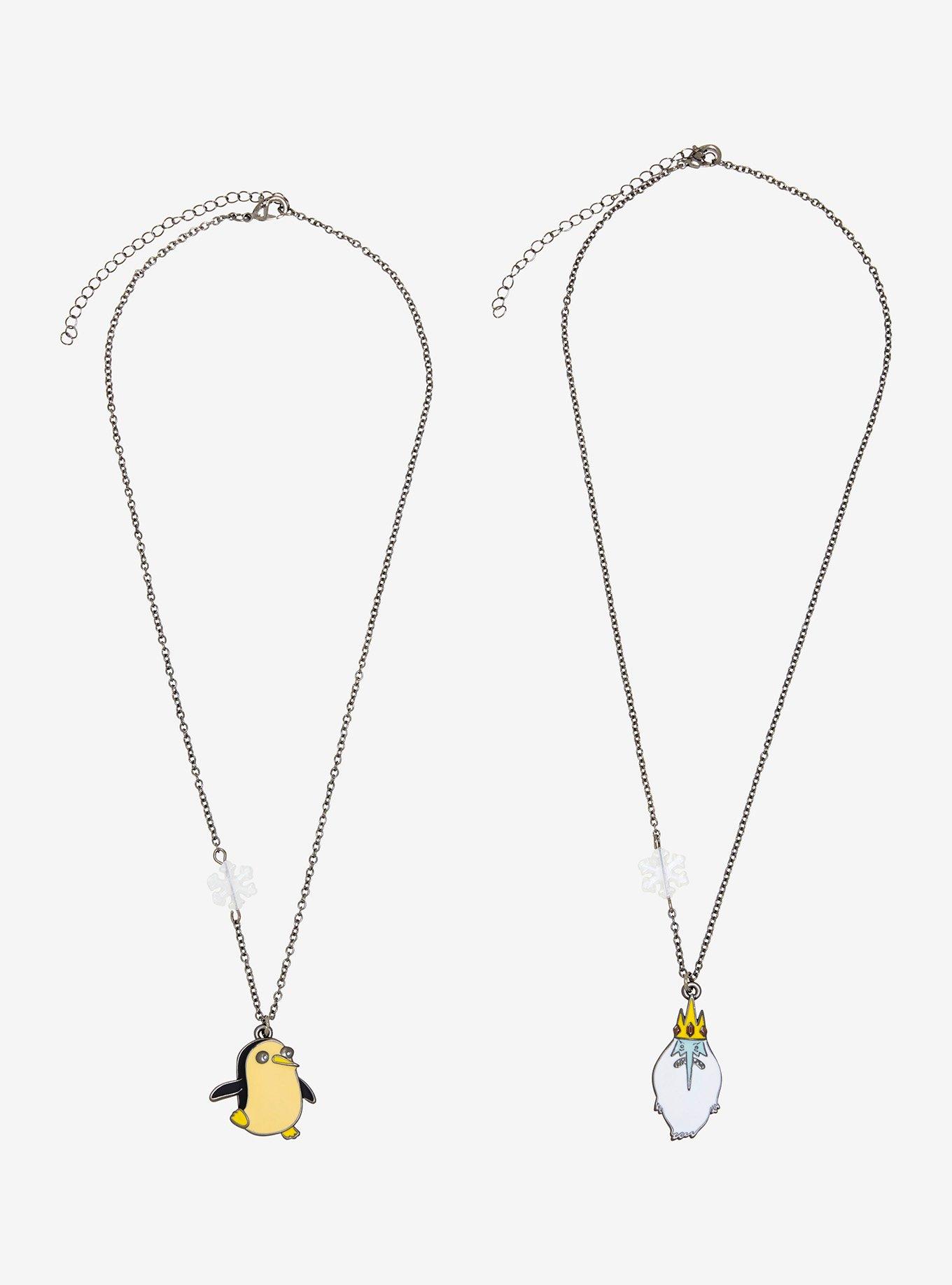 Adventure Time Ice King & Gunter Best Friend Necklace Set, , hi-res