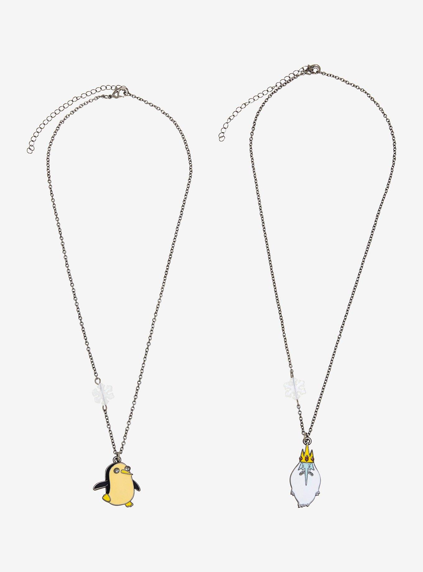 Adventure Time Ice King & Gunter Best Friend Necklace Set, , hi-res