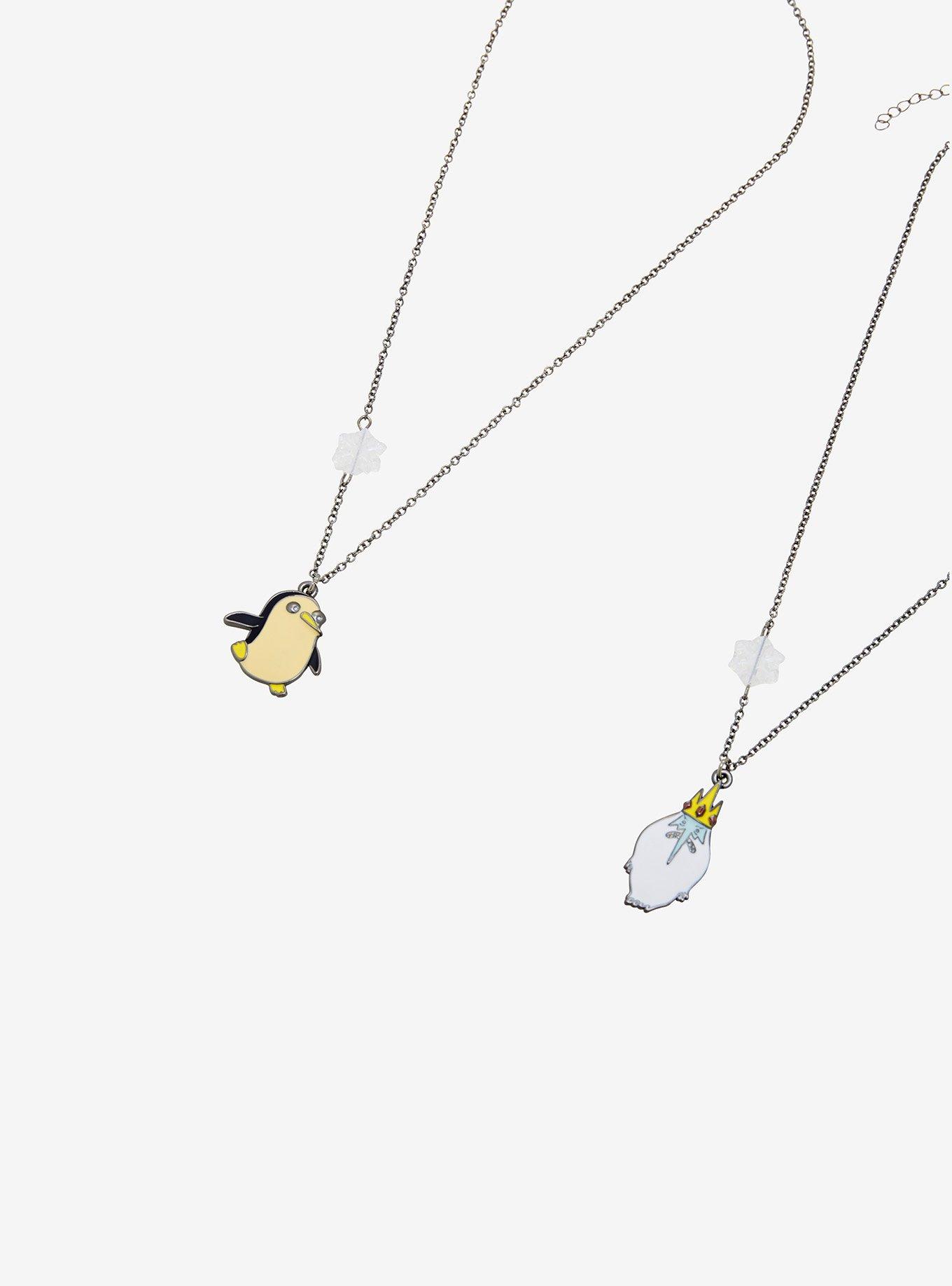 Adventure Time Ice King & Gunter Best Friend Necklace Set, , alternate