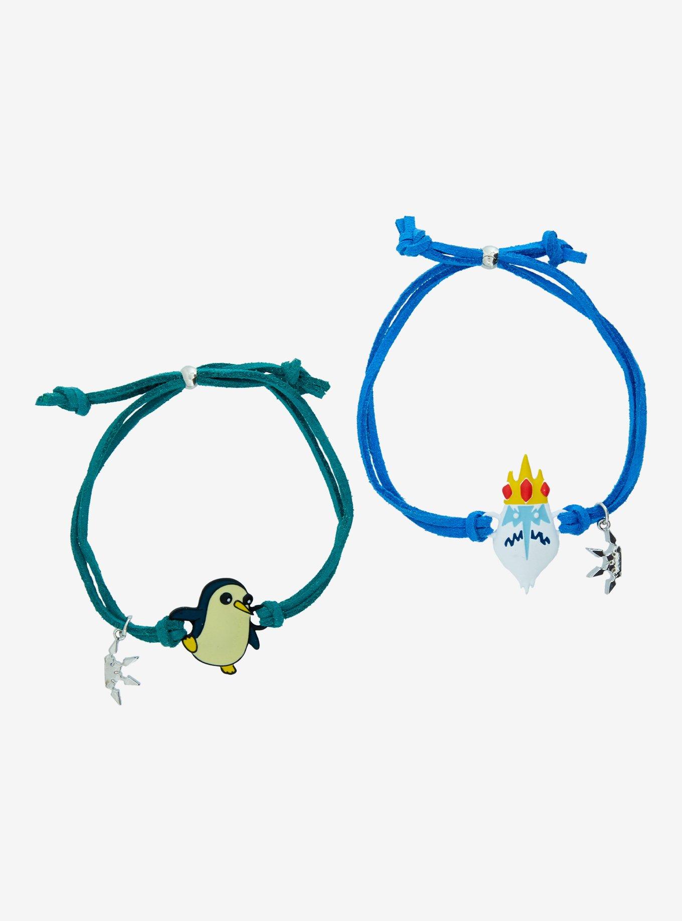 Adventure Time Ice King & Gunter Best Friend Cord Bracelet Set, , hi-res