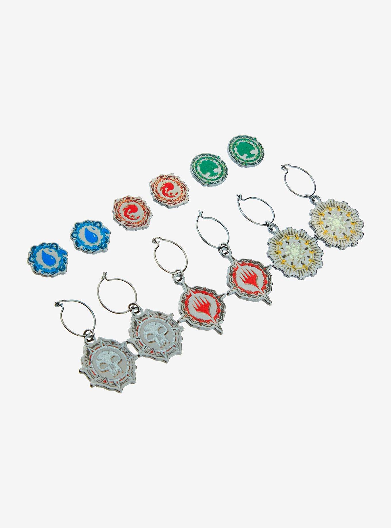 Magic: The Gathering Mana Symbols Earring Set, , hi-res