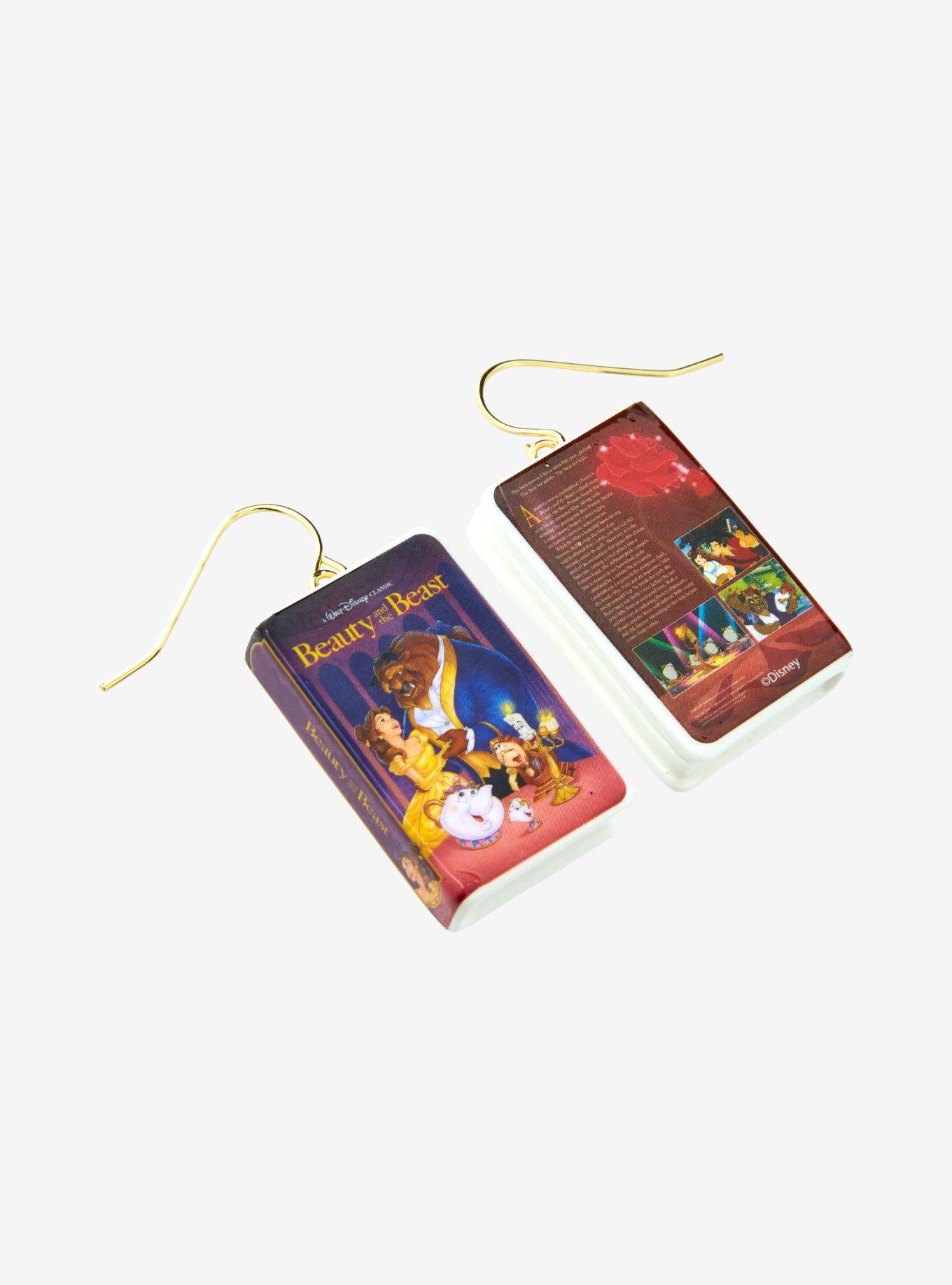 Disney Beauty And The Beast VHS Drop Earrings, , alternate