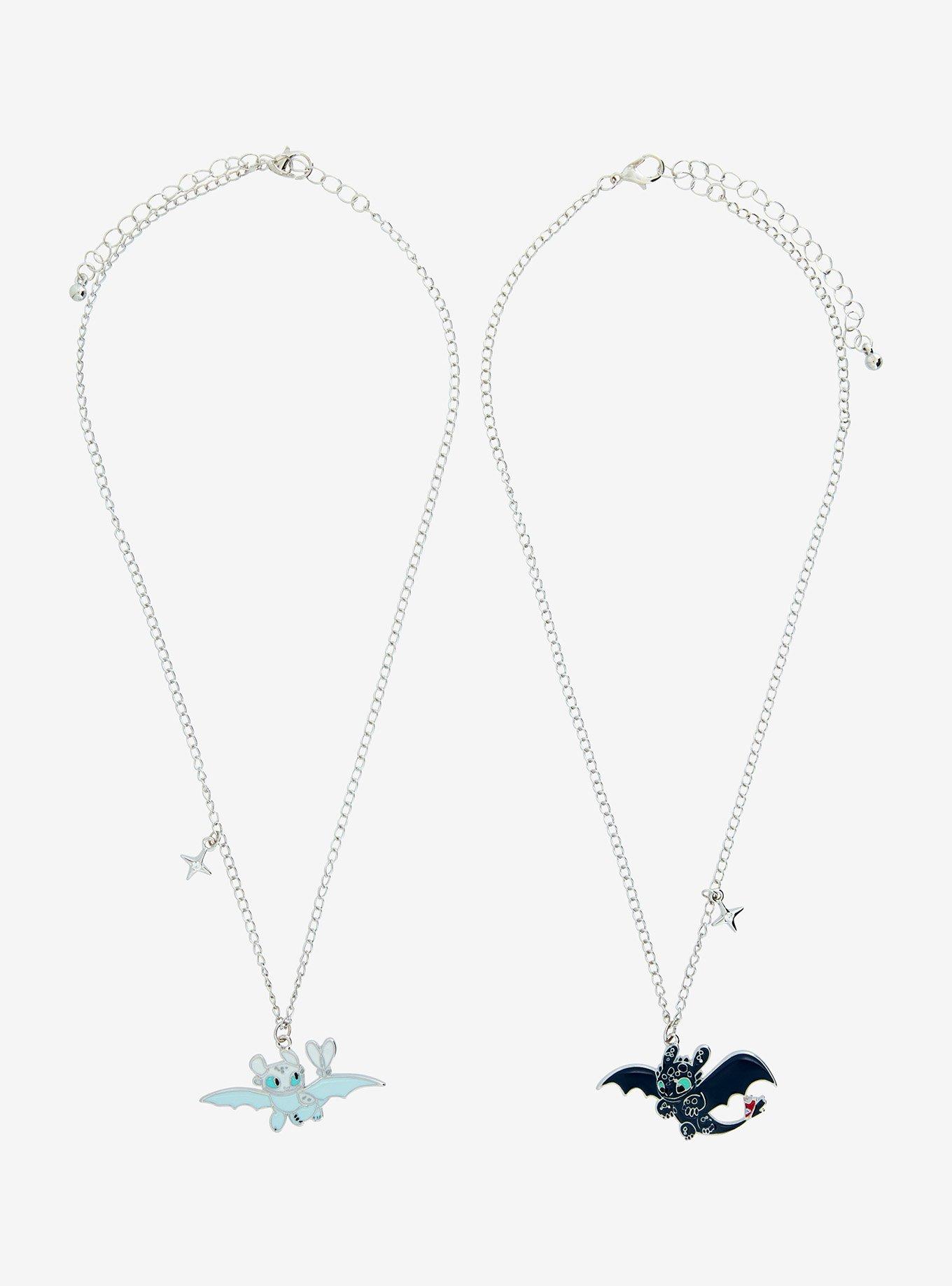 How To Train Your Dragon Toothless & Light Fury Best Friend Necklace Set, , hi-res