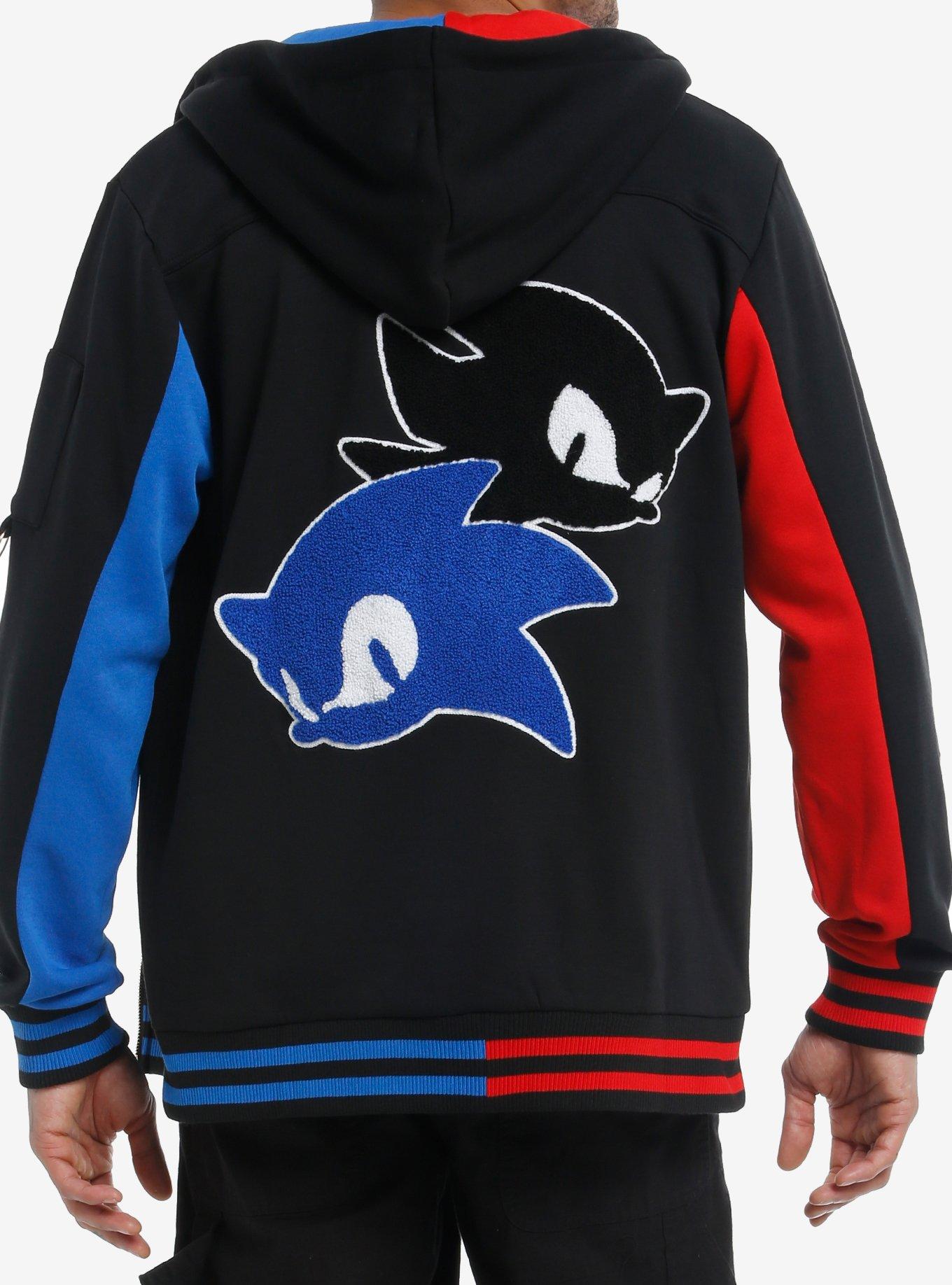 Sonic The Hedgehog Sonic & Shadow Split Hoodie, MULTI, alternate