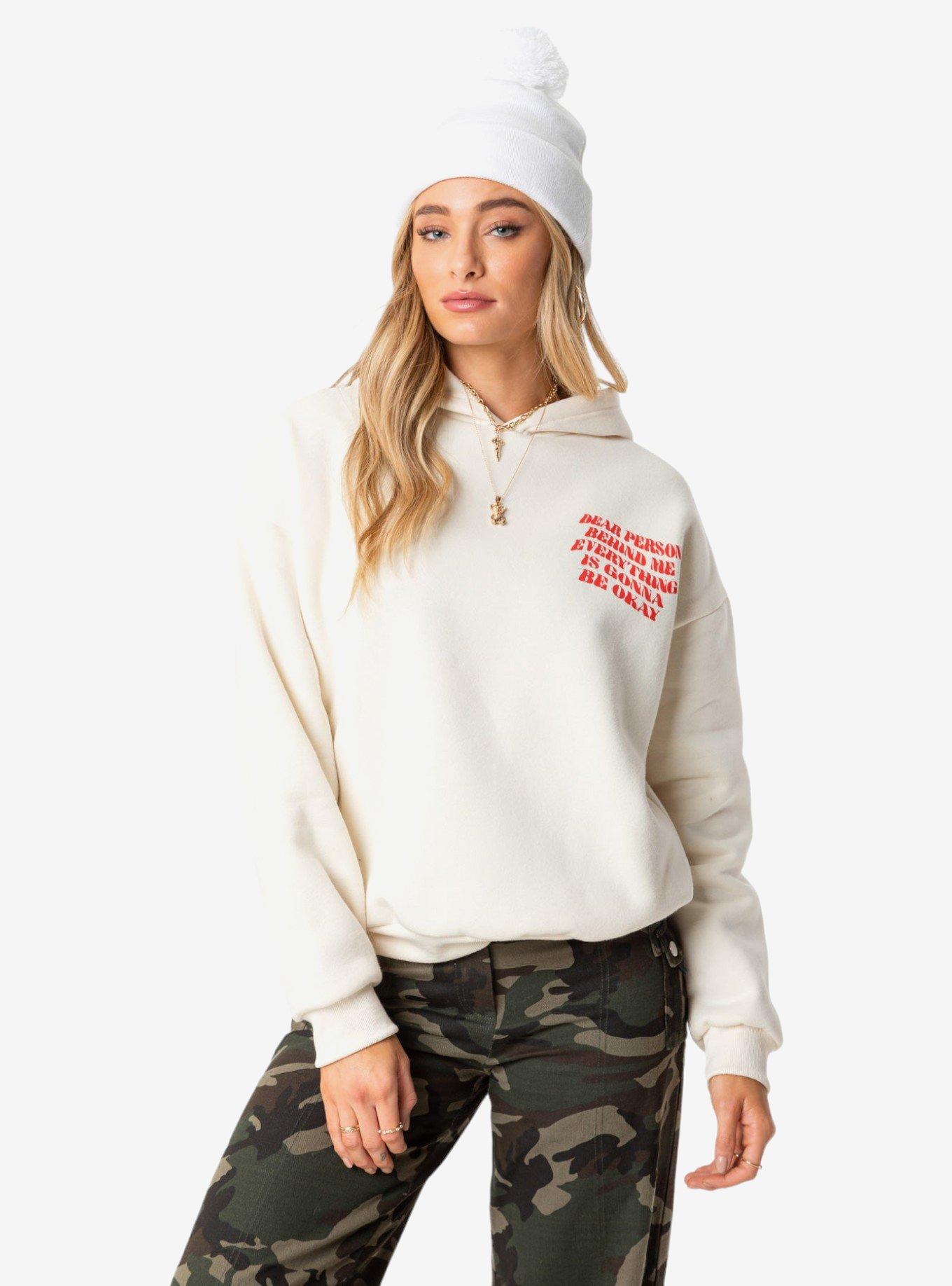 Edikted Everything Is Gonna Be Okay Hoodie, IVORY, alternate