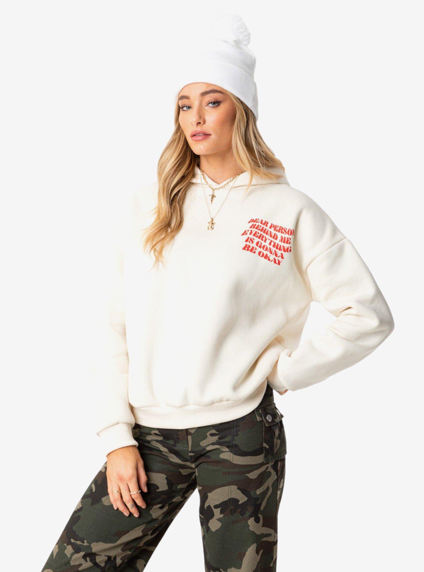 Edikted Everything Is Gonna Be Okay Hoodie, IVORY, alternate