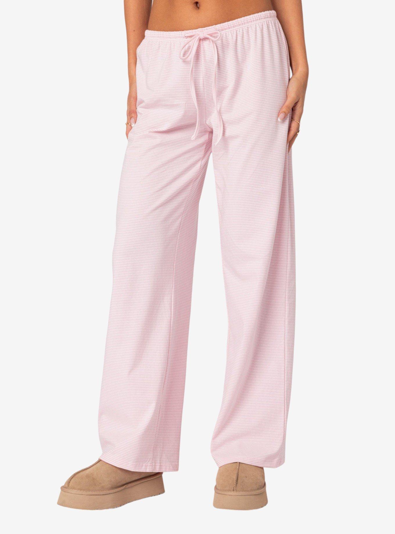 Olivia Striped Loose Fit Pants, PINK, alternate