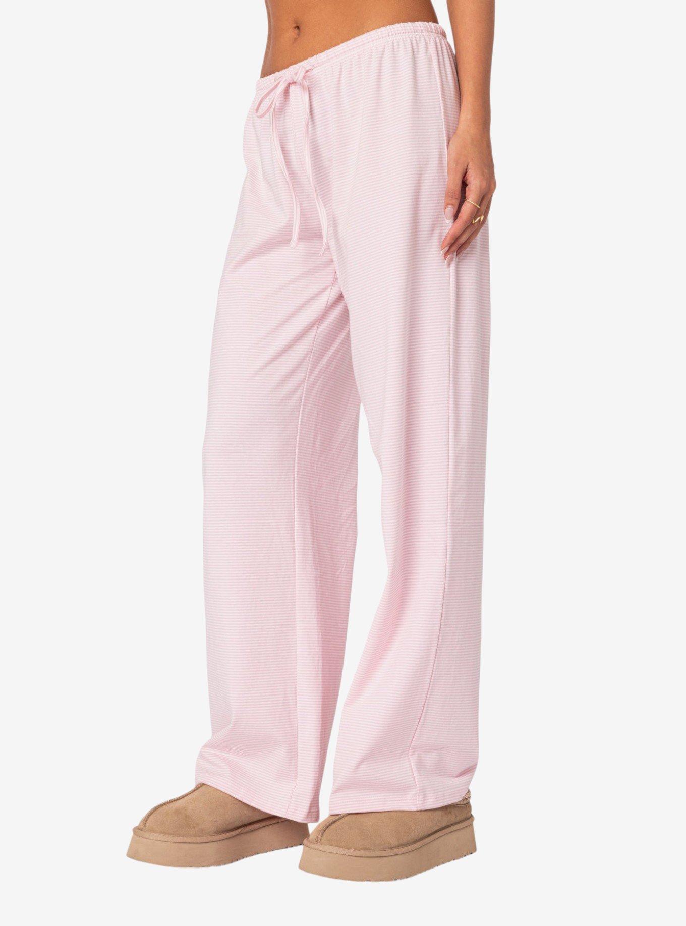 Olivia Striped Loose Fit Pants, PINK, alternate