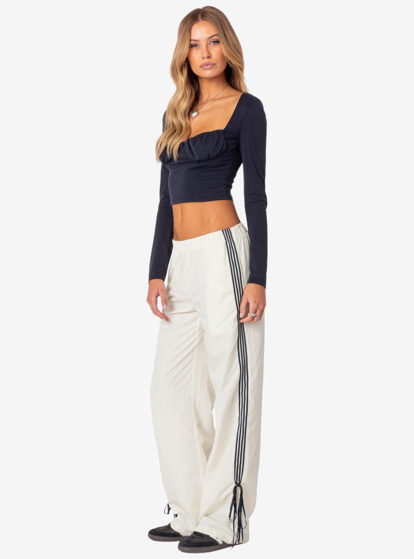 Remy Ribbon Track Pants, BEIGE, alternate