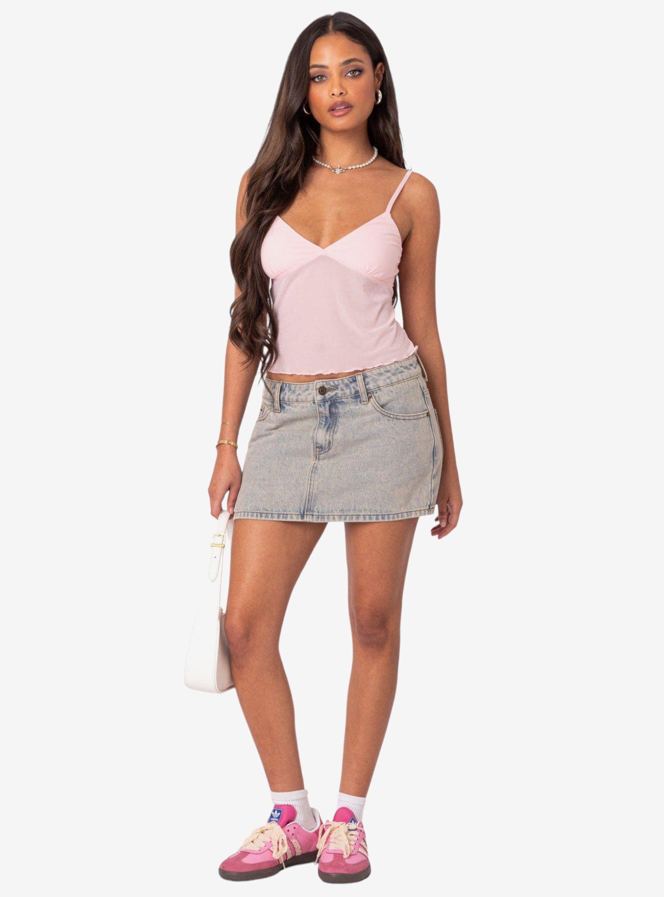 Serafina Sheer Mesh Tank Top, PINK, alternate