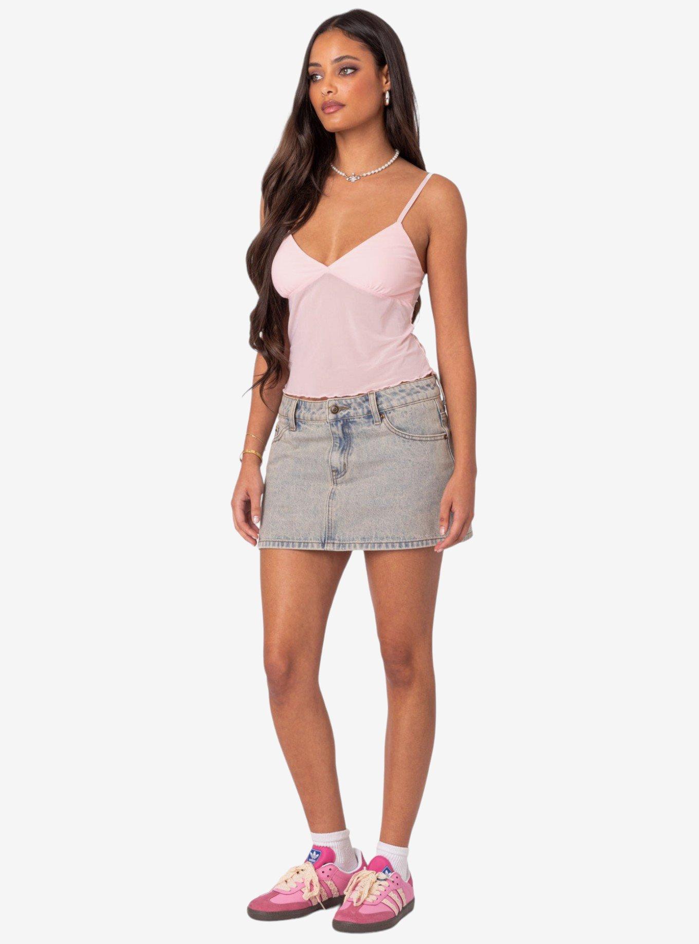 Serafina Sheer Mesh Tank Top, PINK, alternate