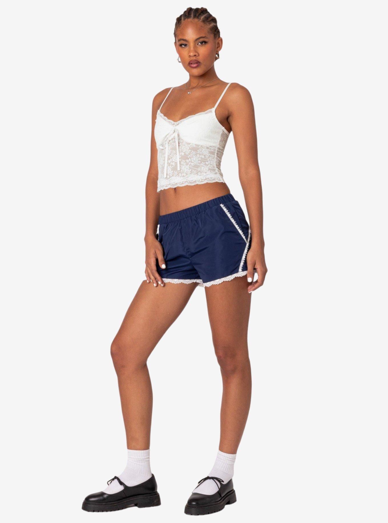 Cami Sheer Lace Tank Top, BRIGHT WHITE, alternate
