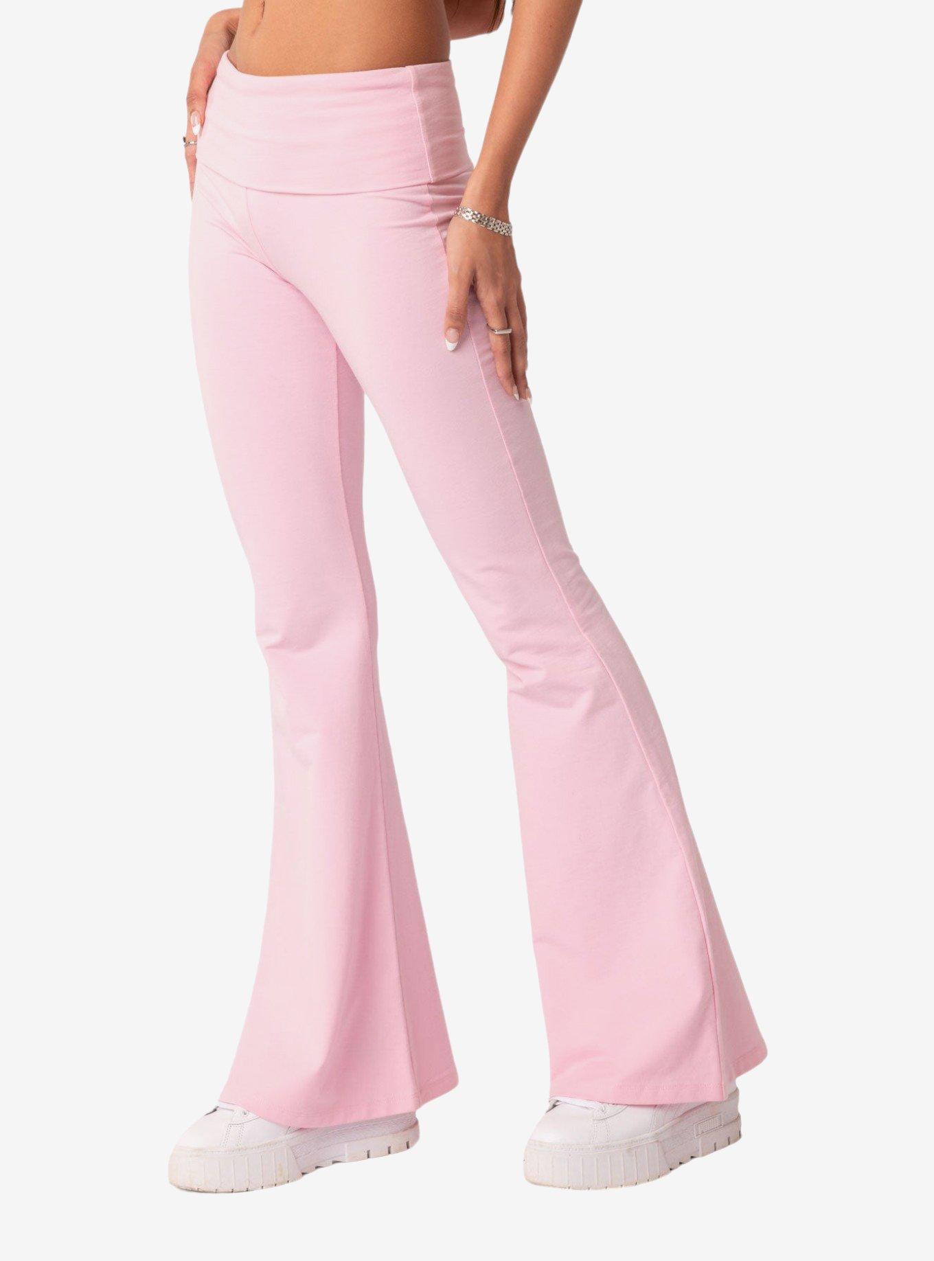 Edikted Naomi Flared Leggings, PINK, alternate