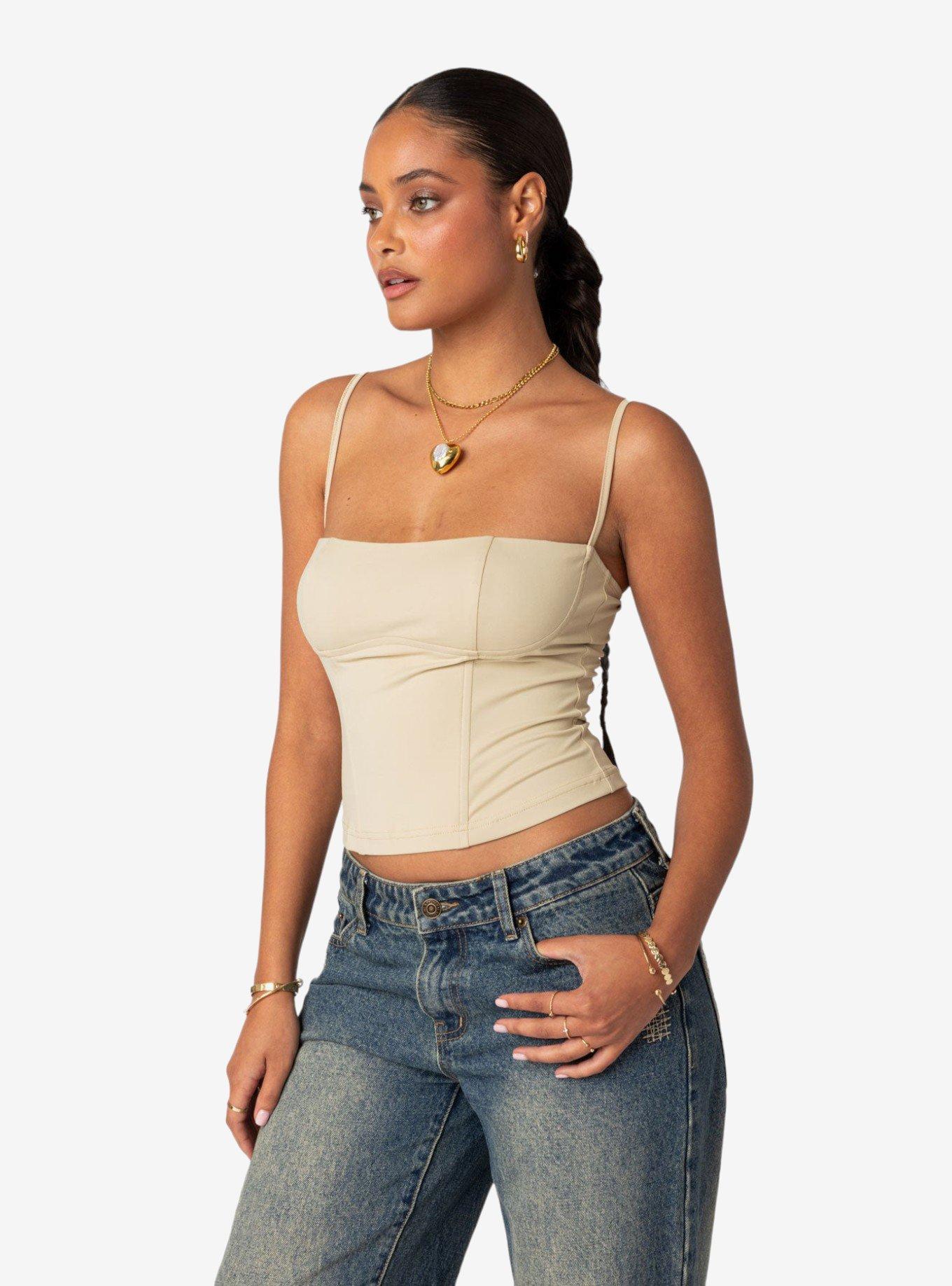 Juno Corset Top, BEIGE, alternate