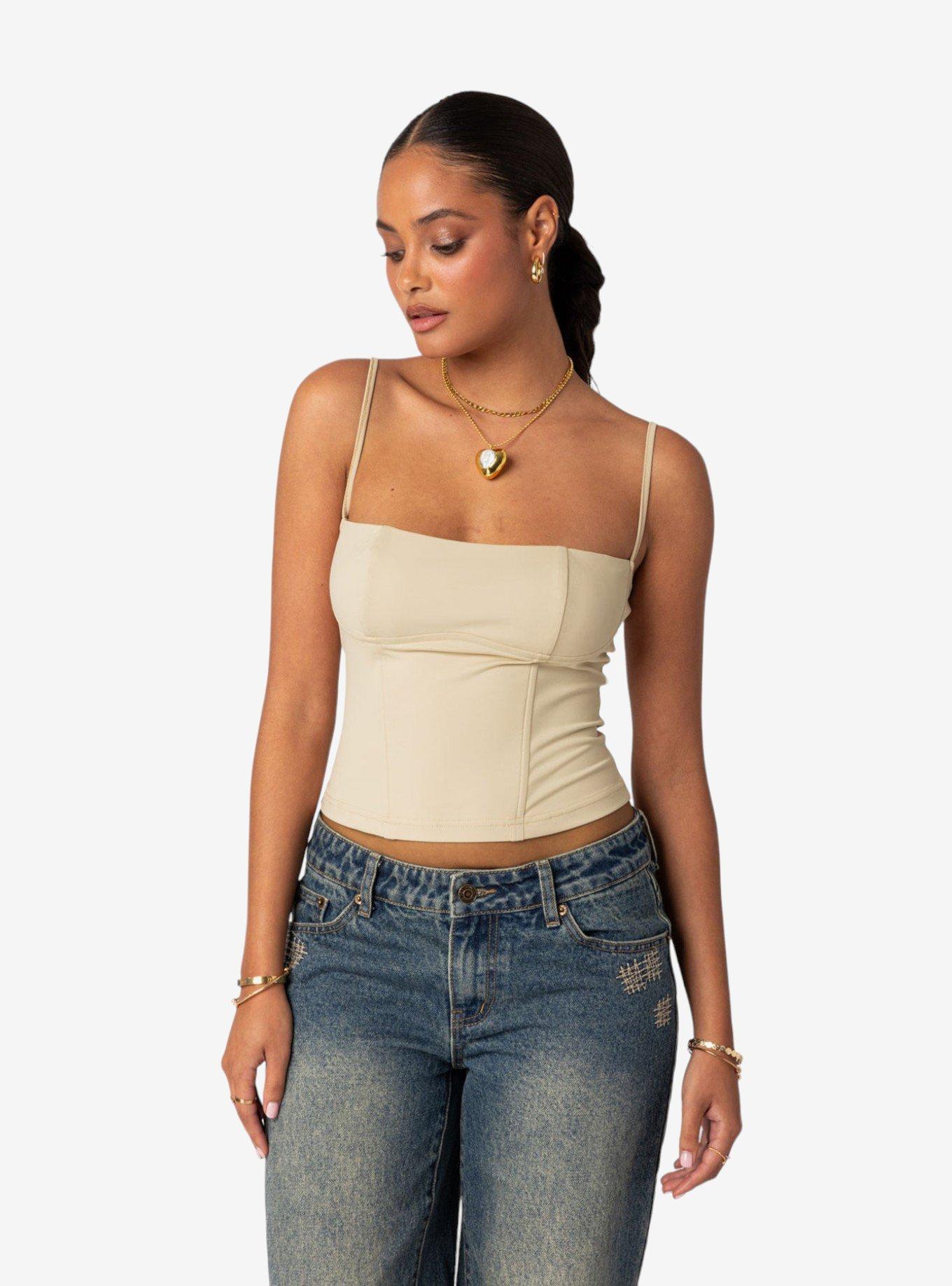 Juno Corset Top, BEIGE, alternate