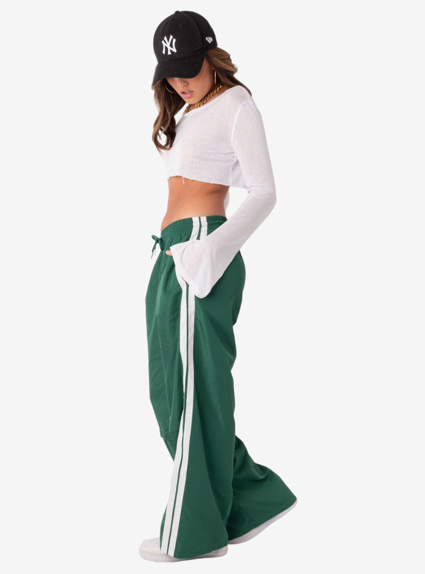 Fauna Nylon Track Pants, GREEN, alternate