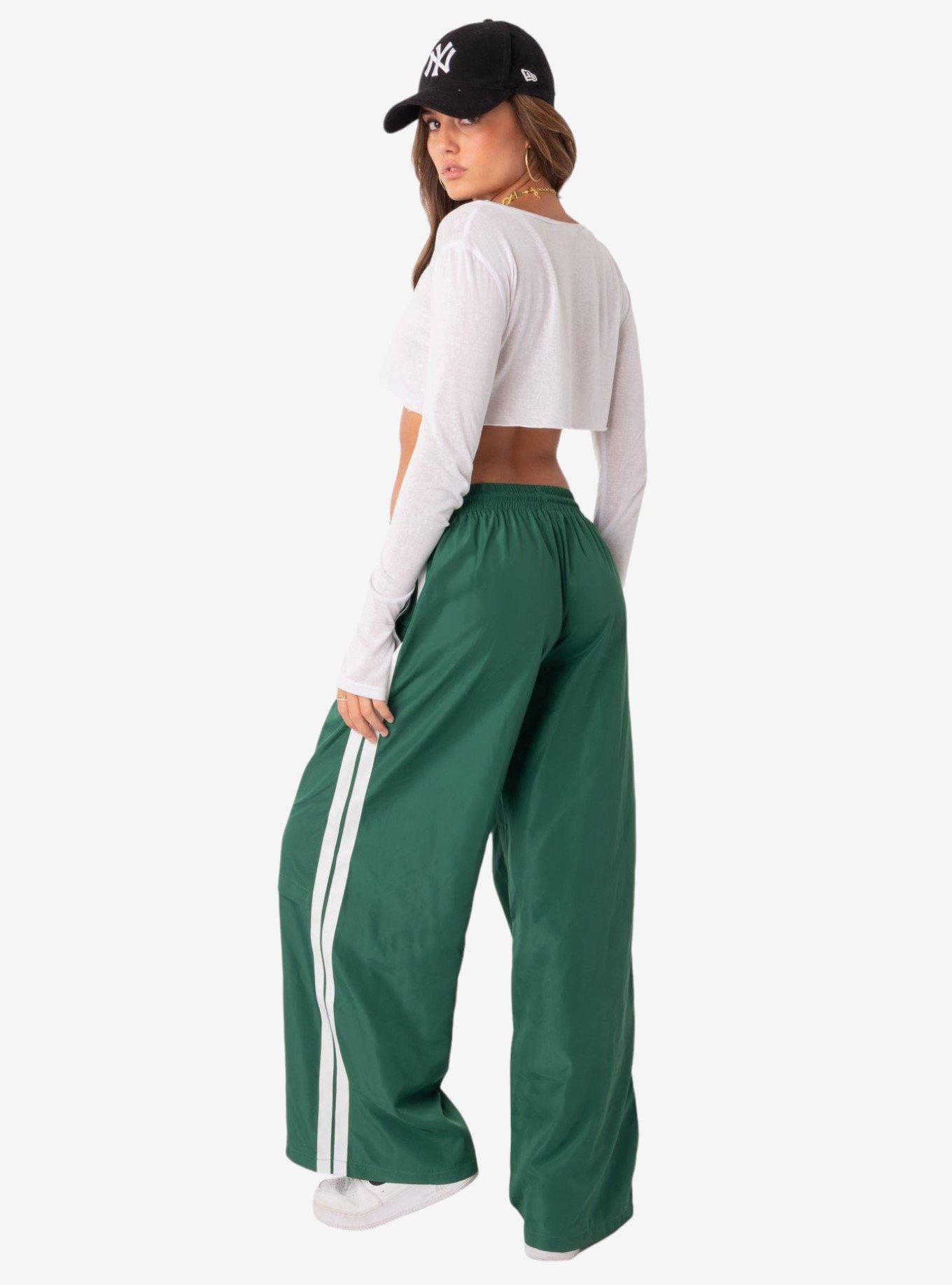 Fauna Nylon Track Pants, GREEN, alternate
