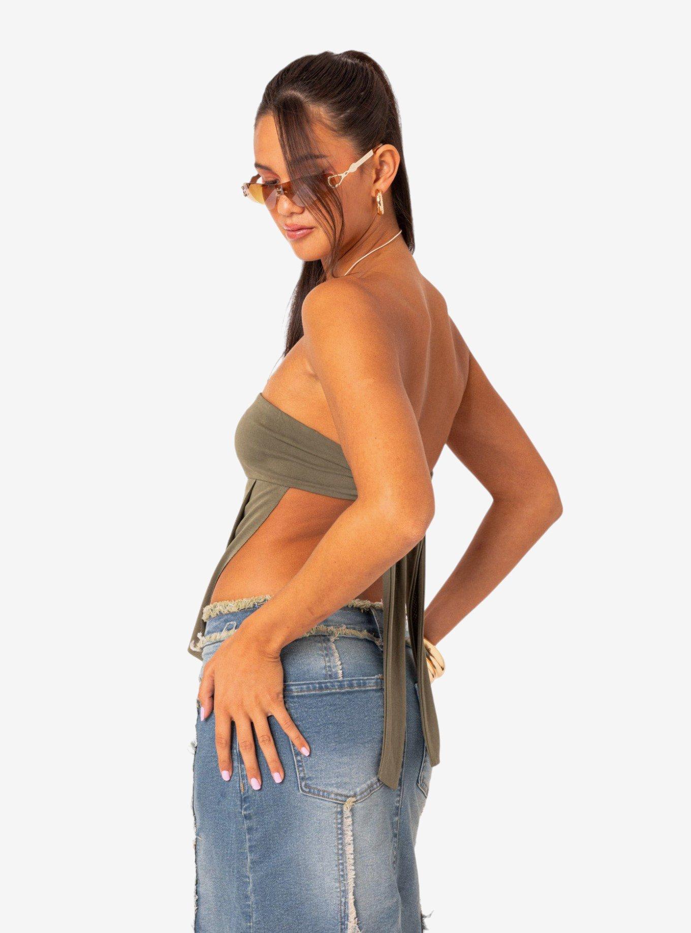 Patterson Layered Triangle Tube Top, OLIVE, alternate