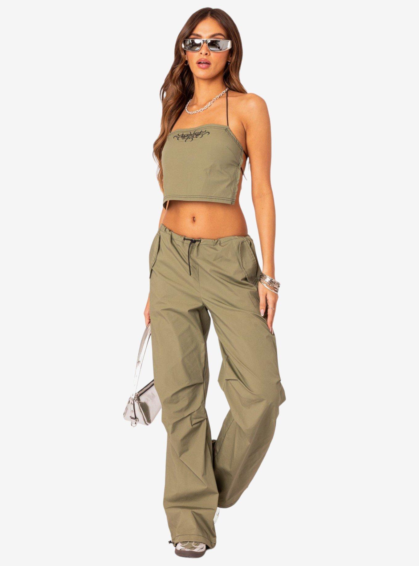 Fey Cargo Parachute Pants, OLIVE, alternate
