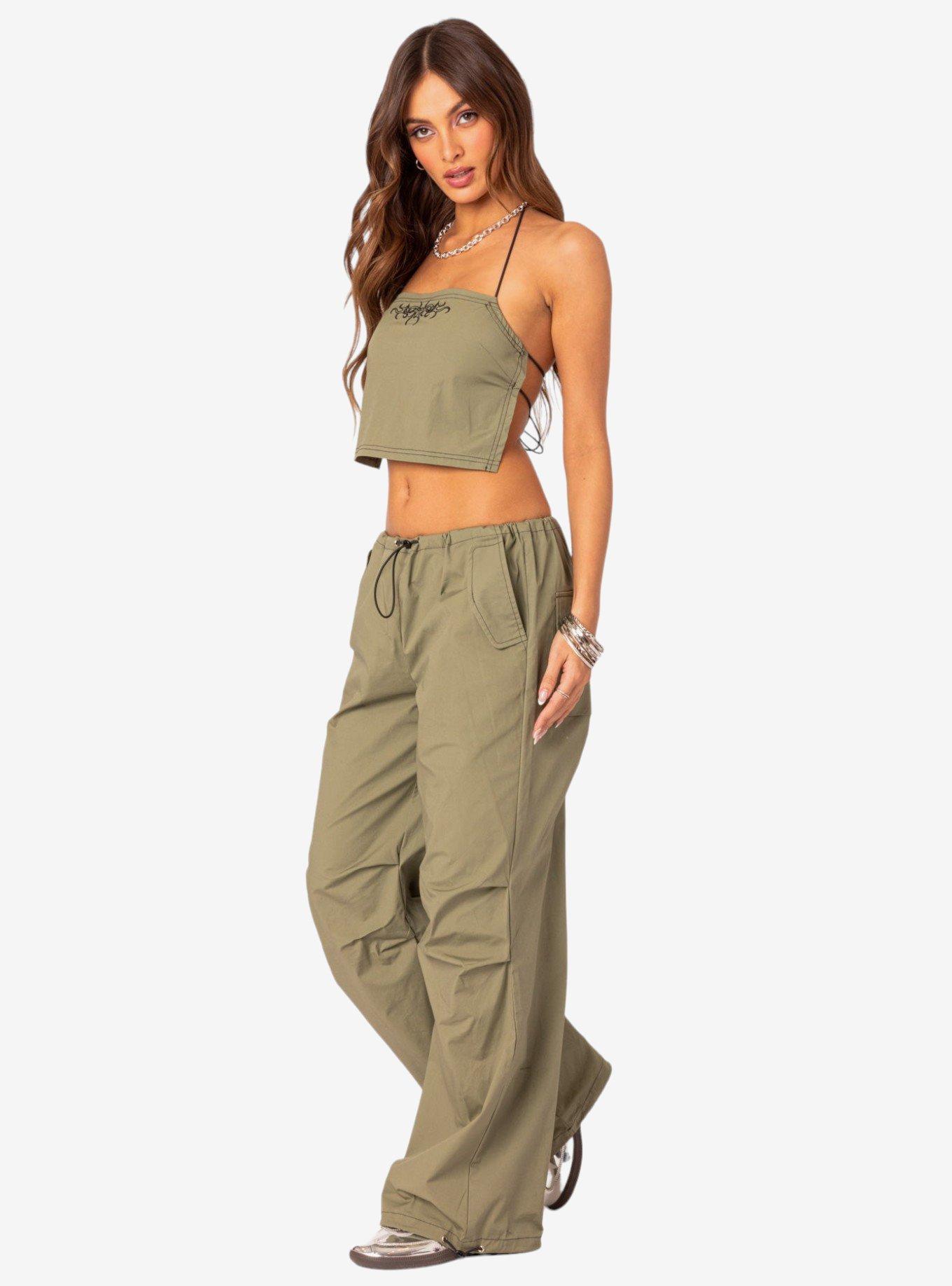 Fey Cargo Parachute Pants, OLIVE, alternate