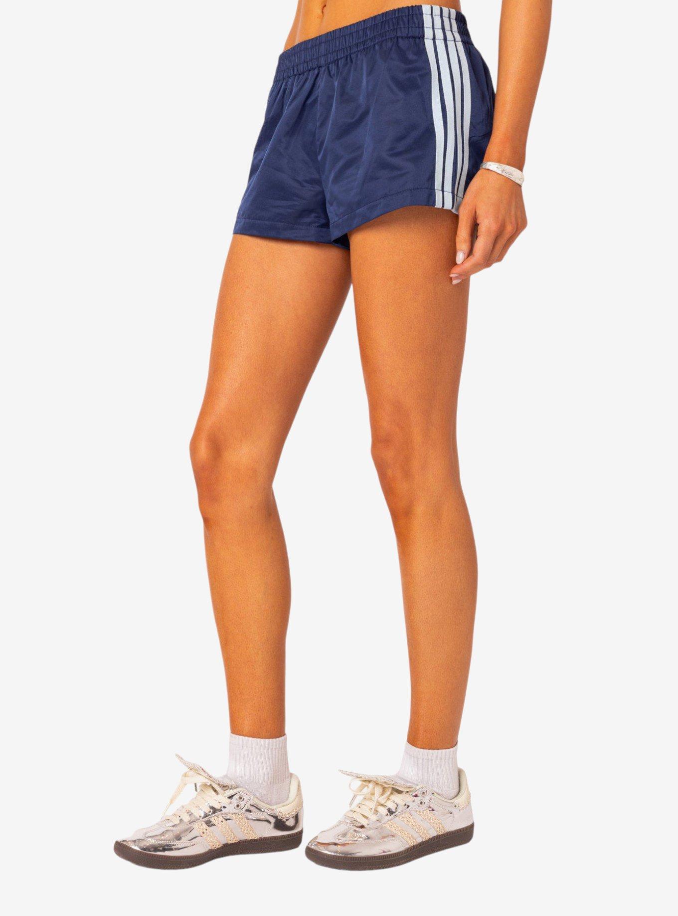 Nikki Nylon Shorts, BLUE, alternate