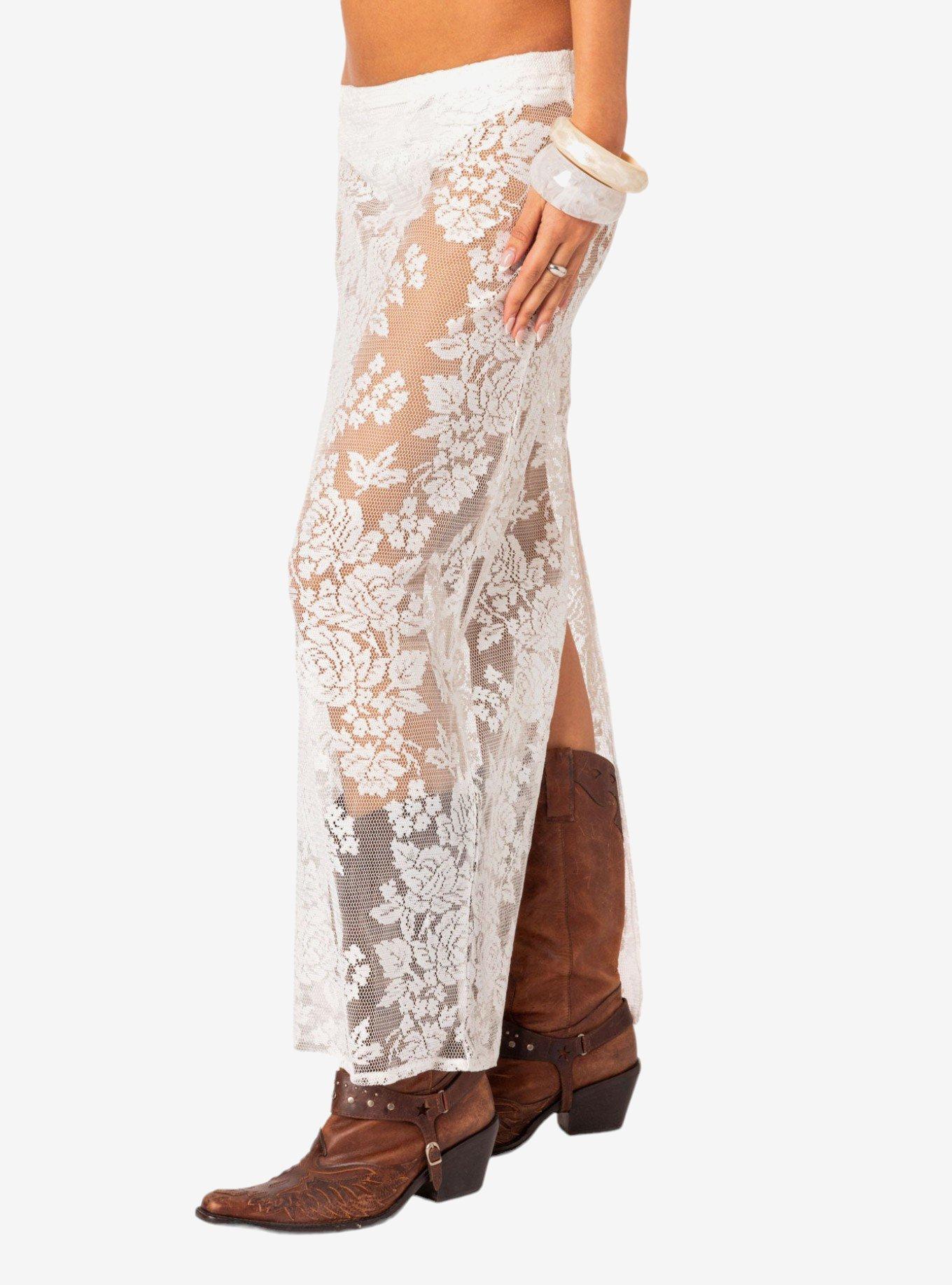 Bess Sheer Lace Maxi Skirt, BRIGHT WHITE, alternate