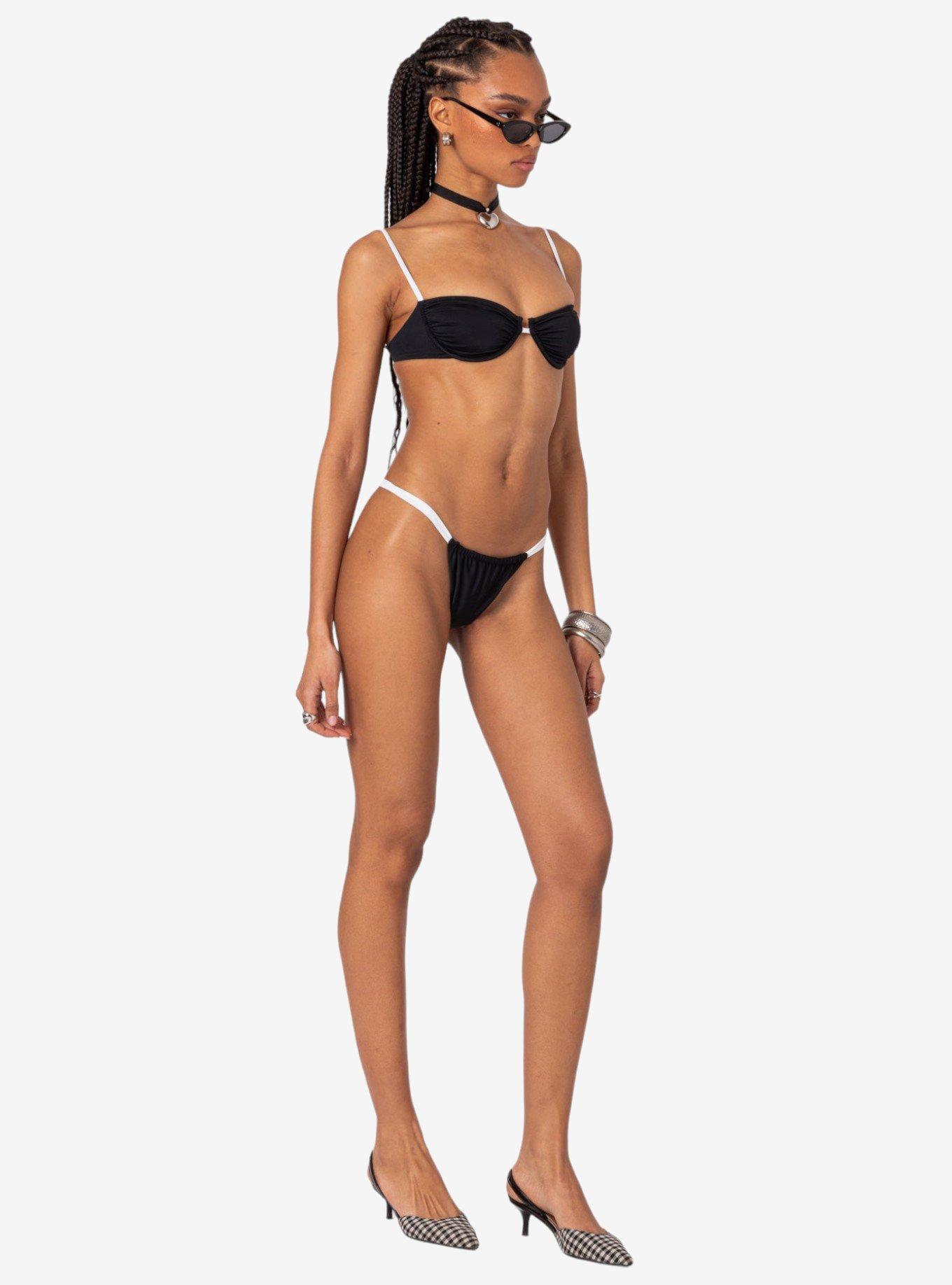 Leanna Contrast Cupped Swim Top, MULTI, alternate