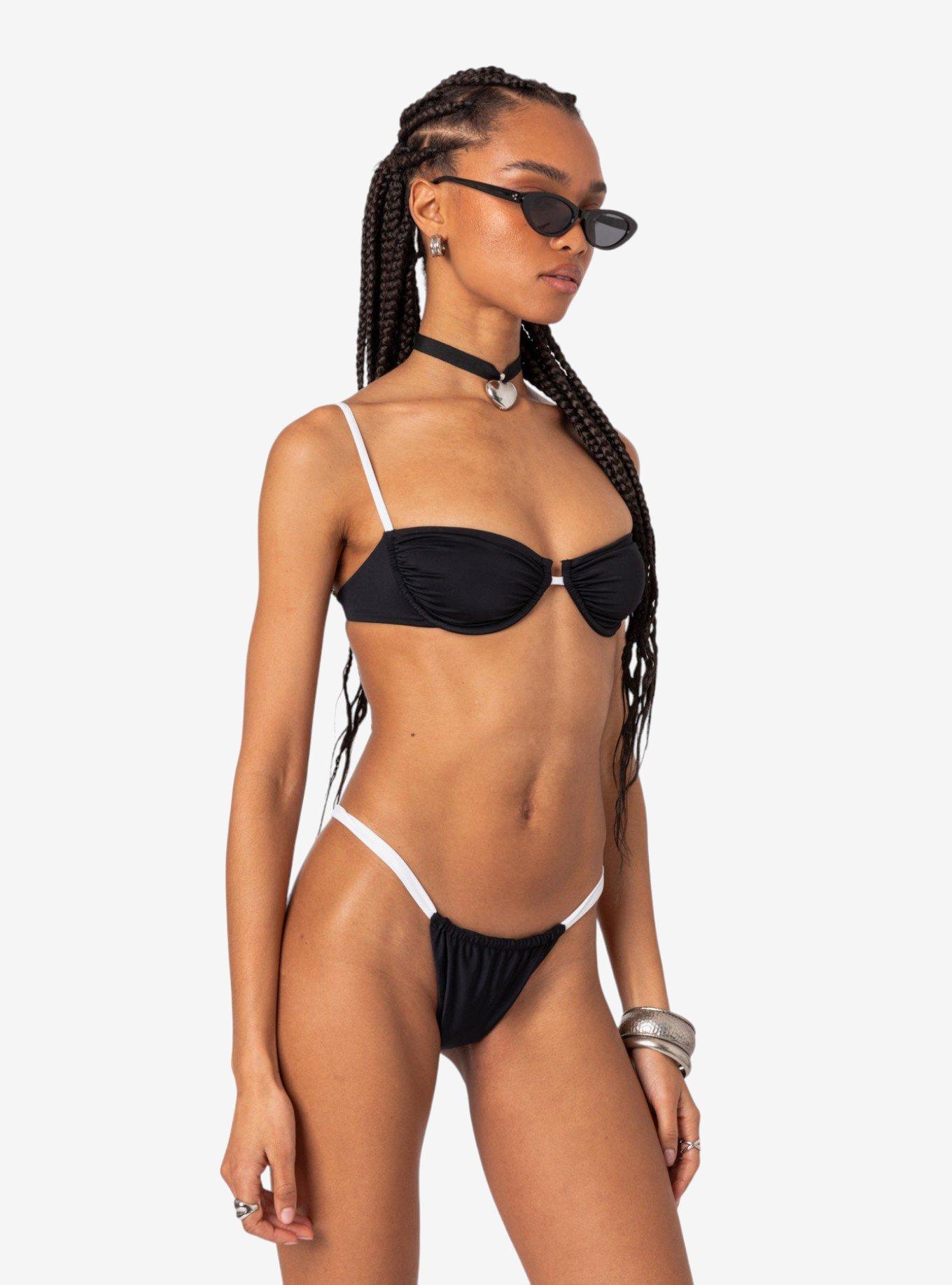 Leanna Contrast Cupped Swim Top, MULTI, alternate
