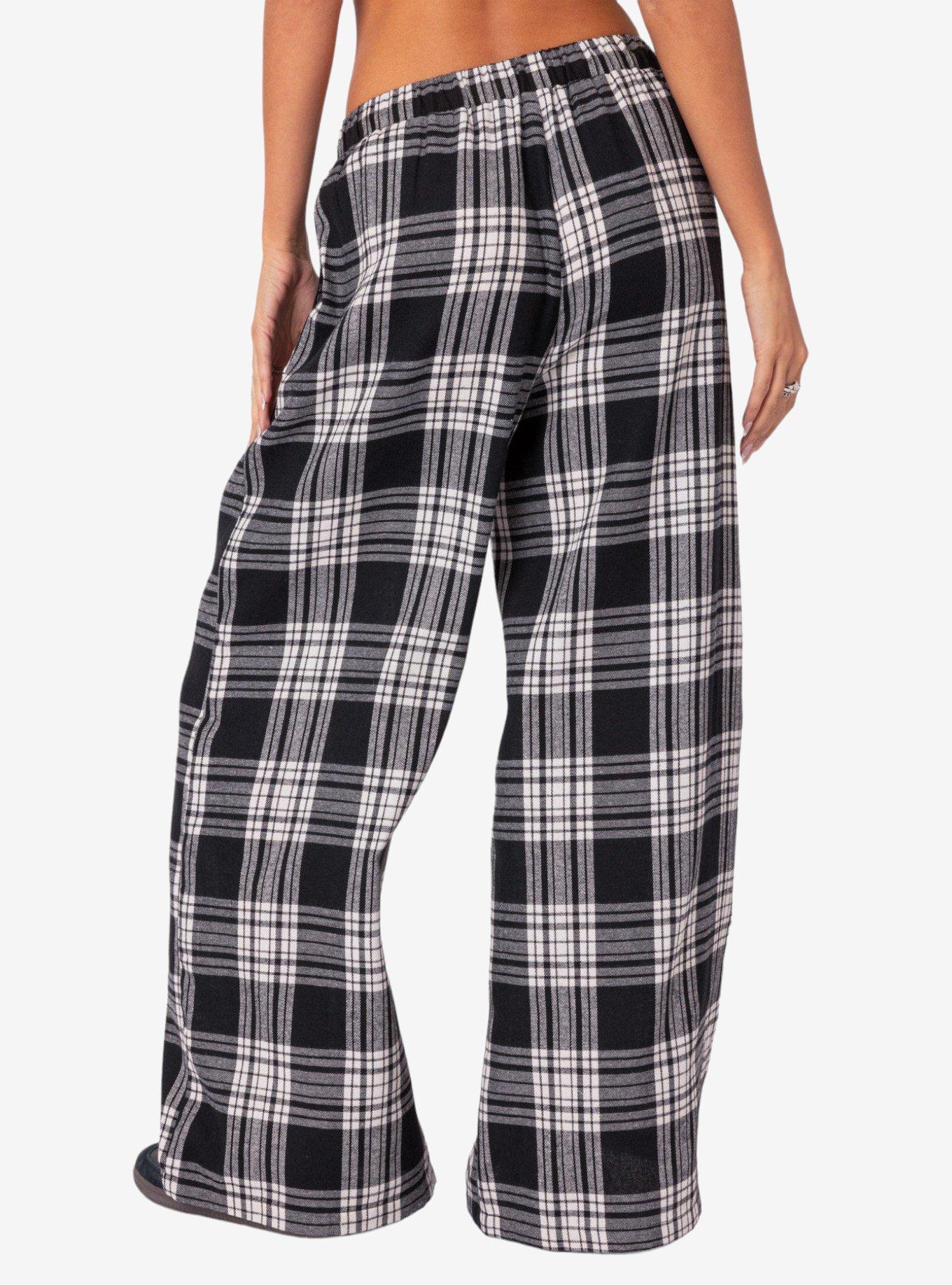 Lounge Around Plaid Wide Leg Pants, MULTI, alternate