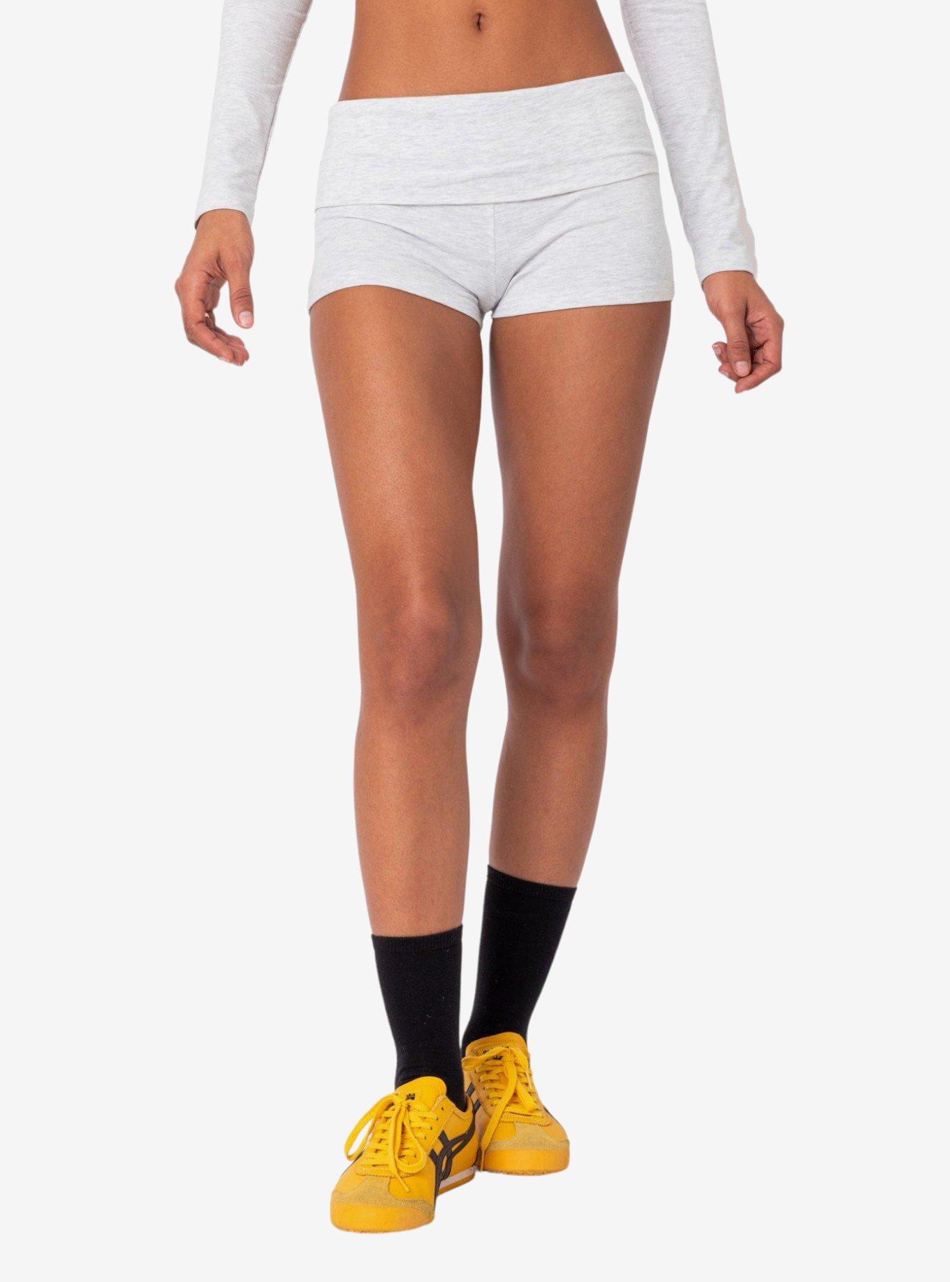 Meg Fold Over Shorts, GREY, alternate