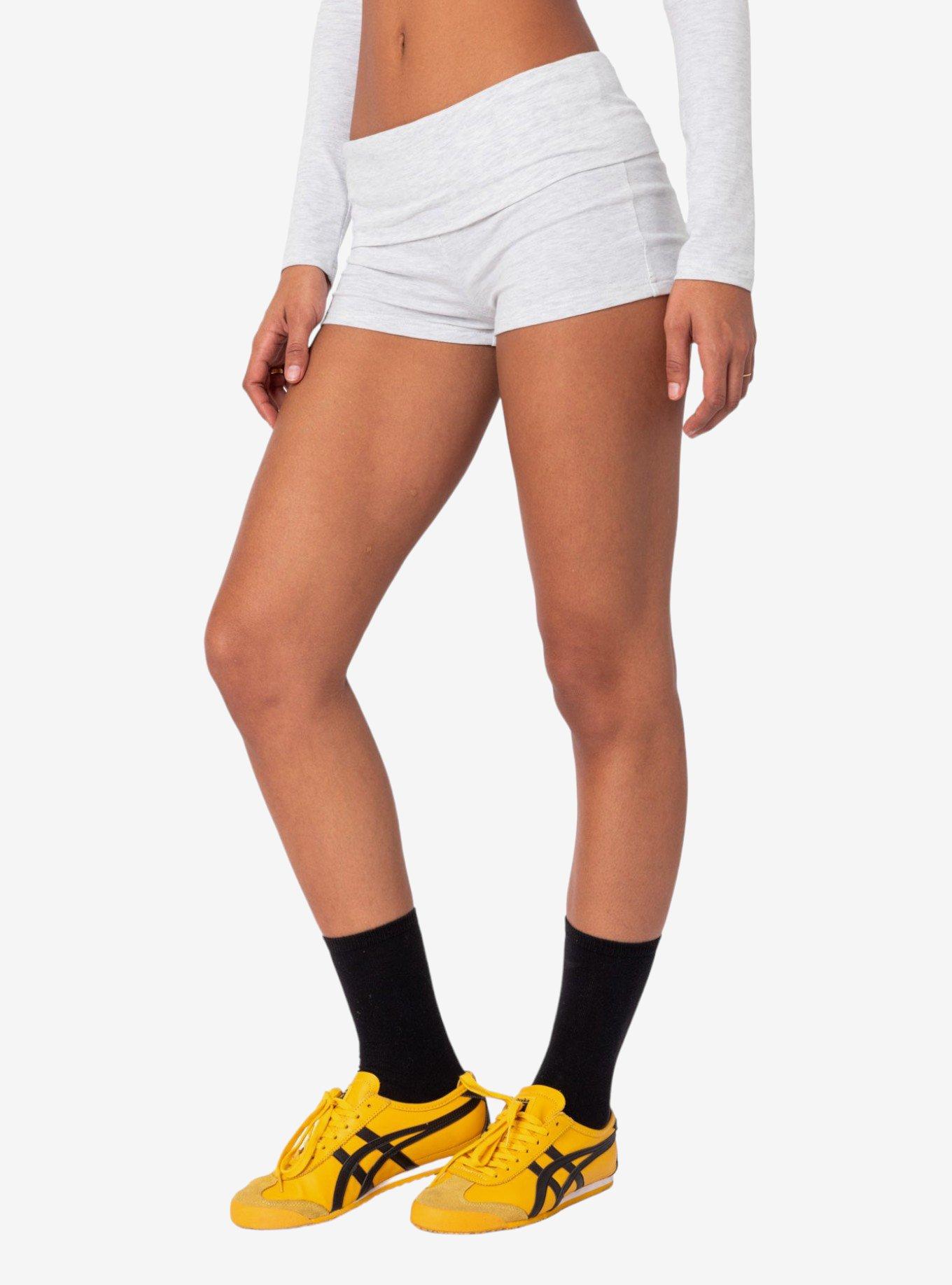 Meg Fold Over Shorts, GREY, alternate