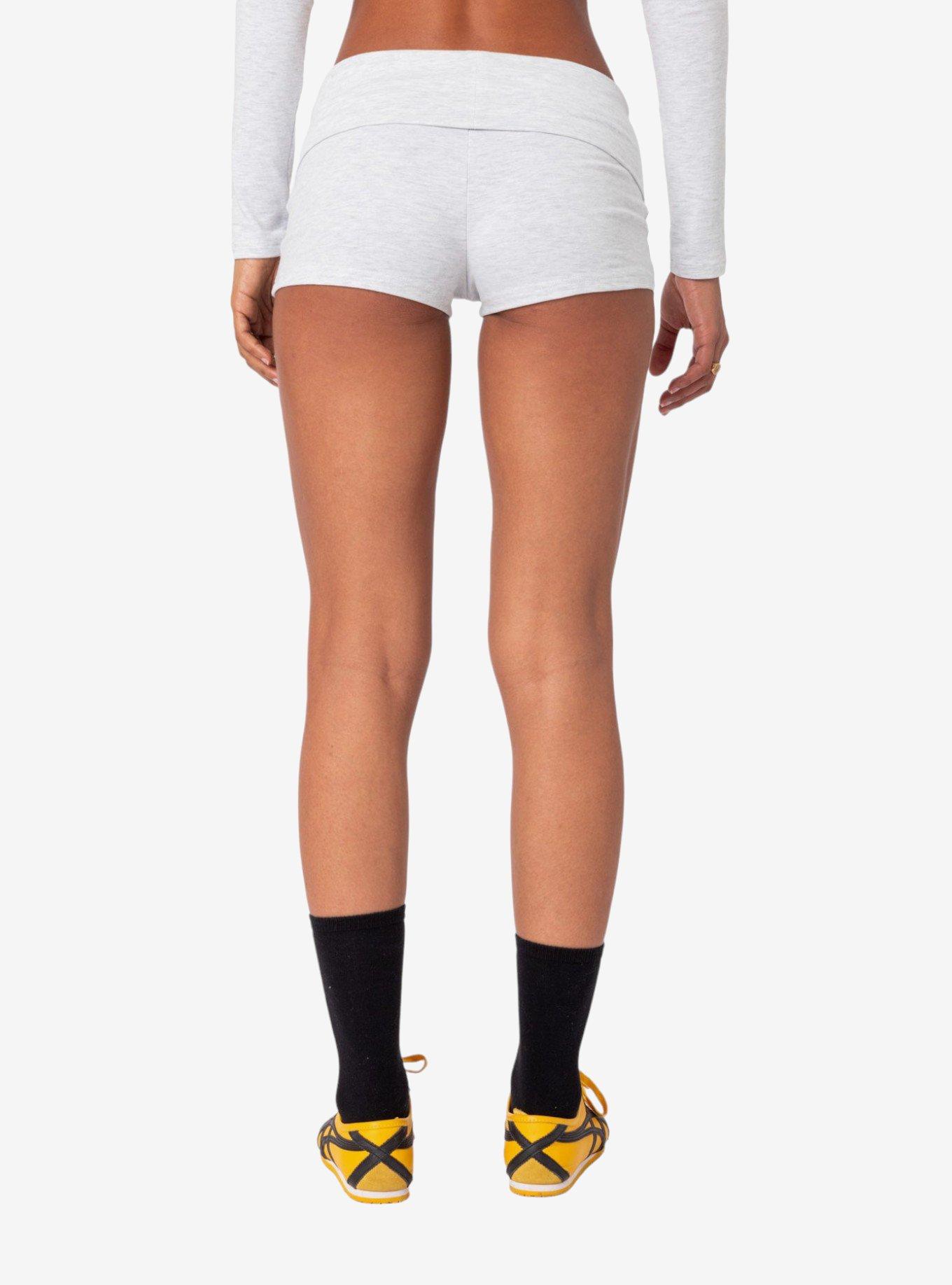 Meg Fold Over Shorts, GREY, alternate