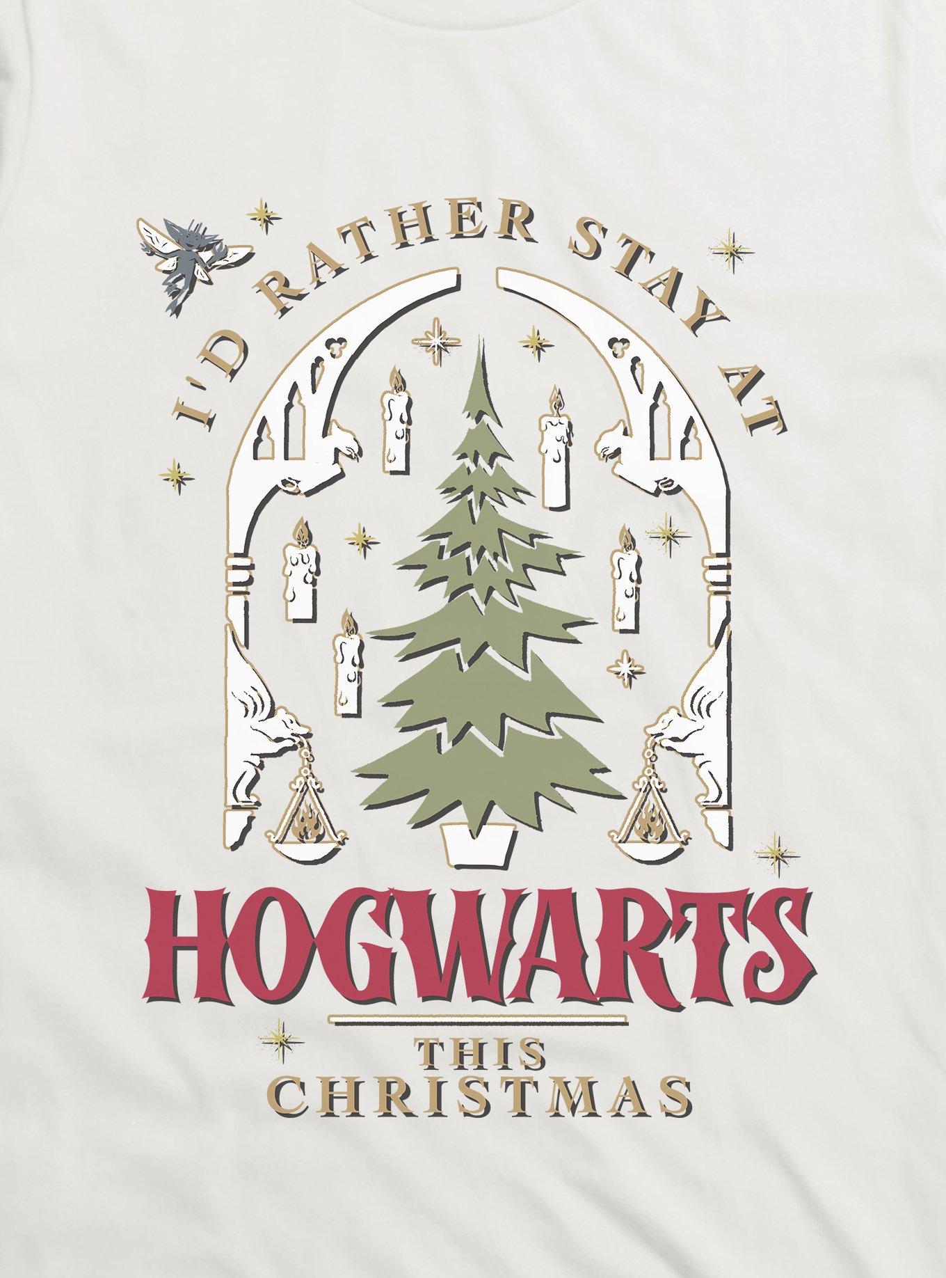 Harry Potter Rather Stay At Hogwarts This Christmas T-Shirt, , hi-res