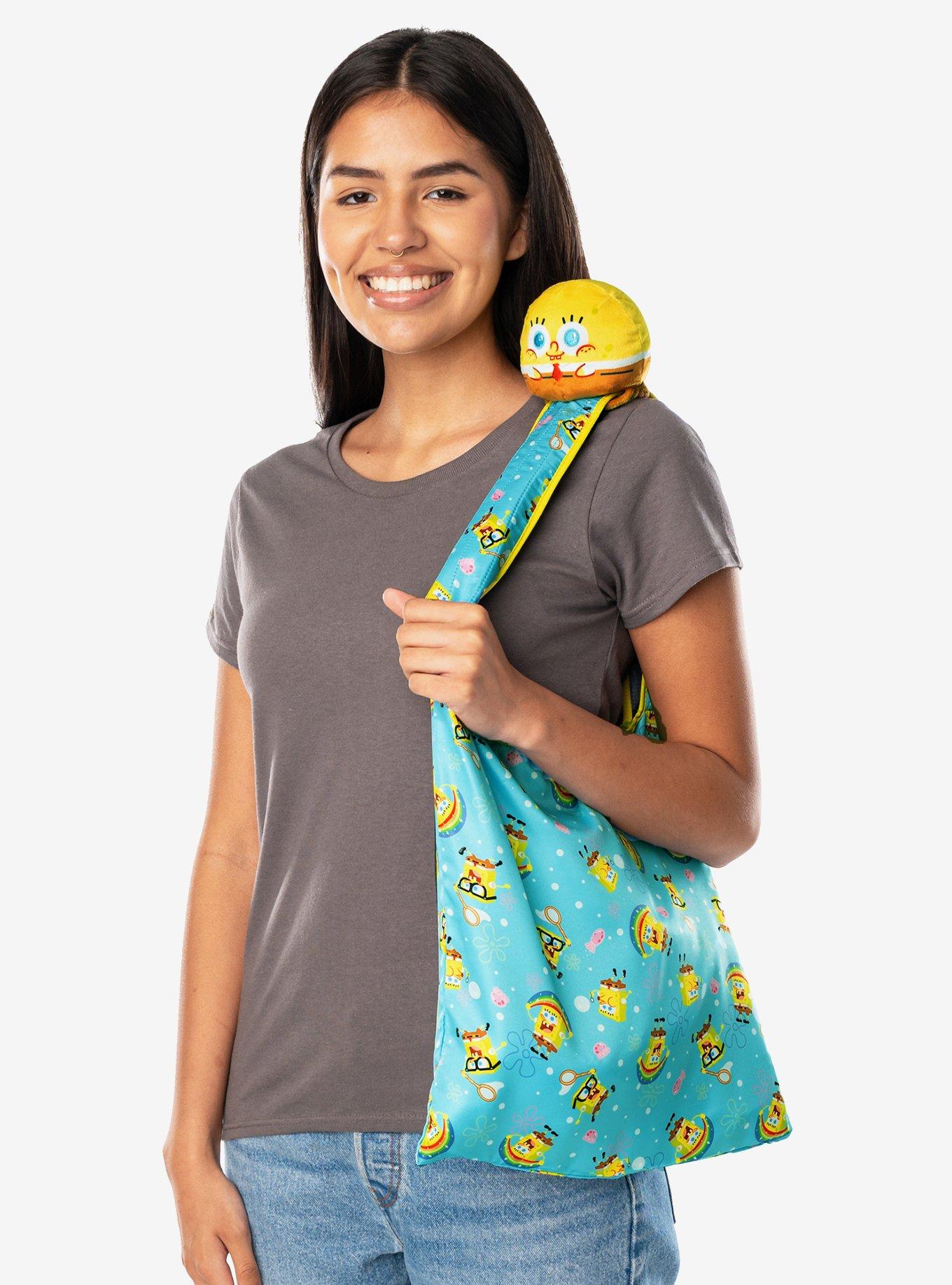 Plushiverse SpongeBob SquarePants Allover Print Tote Bag and Plush