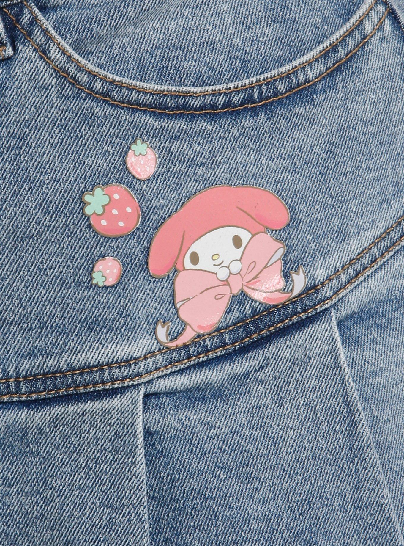 My Melody Heart Chain Belt Denim Skirt Plus Size, MULTI, alternate